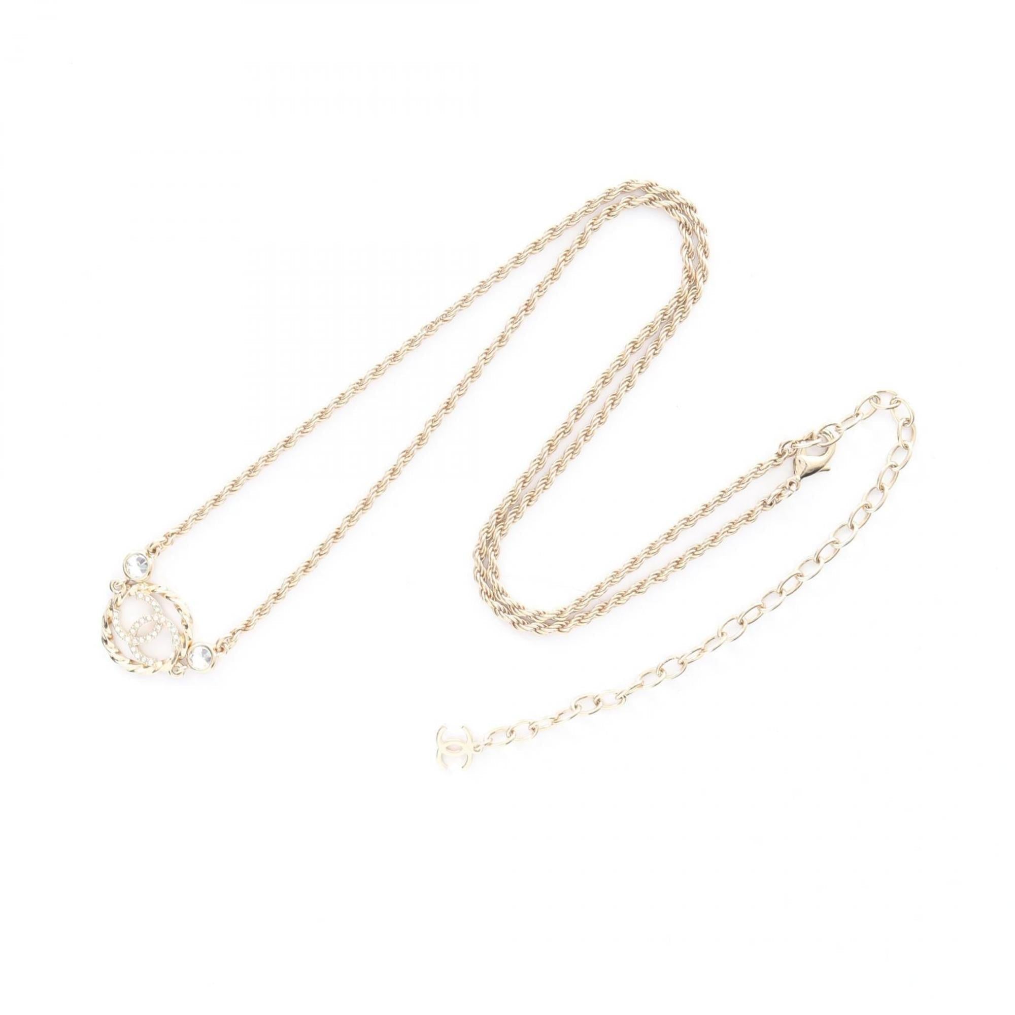 CC Logo Pendant Necklace Metal