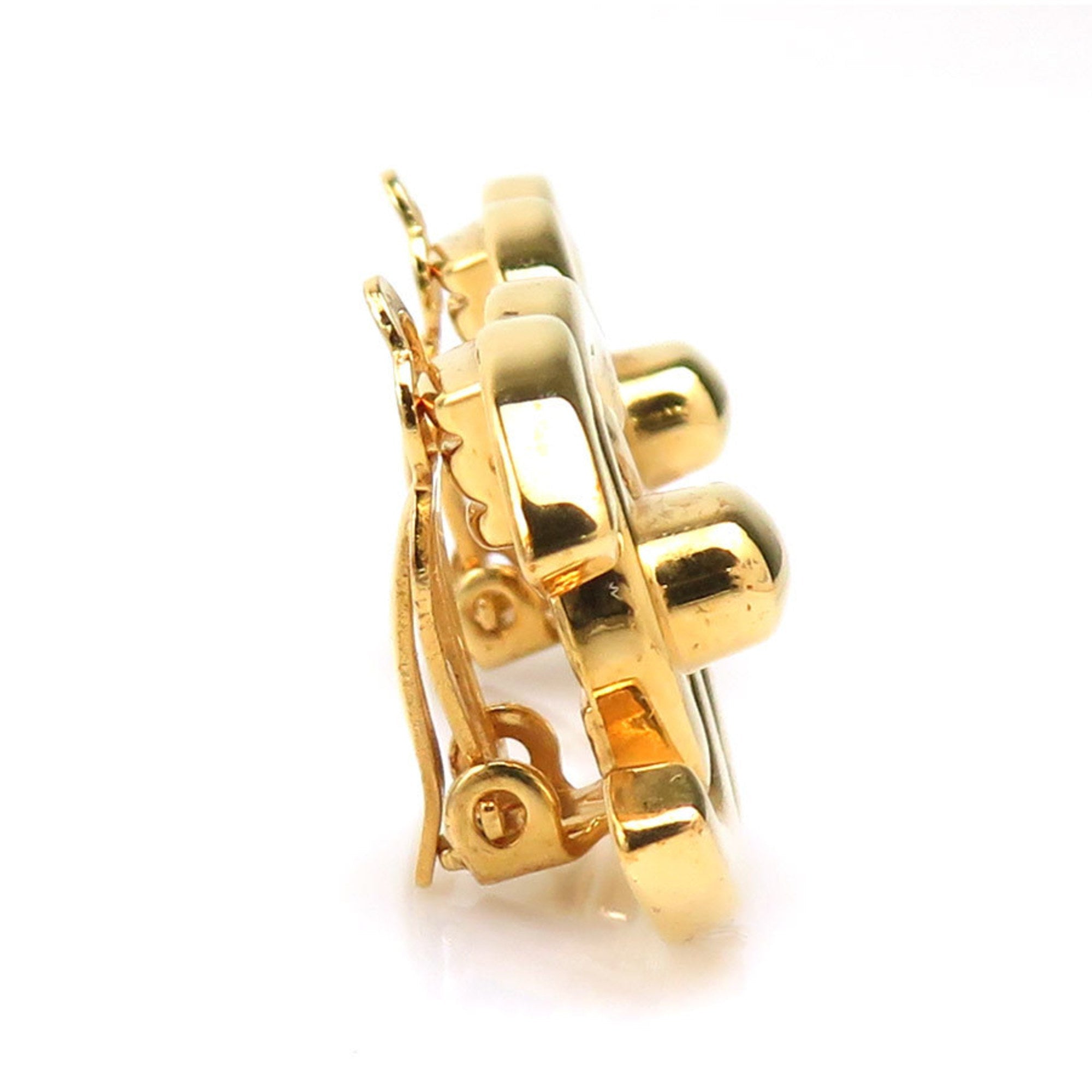 CC Logo Clip-On Earrings Gold-Tone Metal Gold-Tone Metal