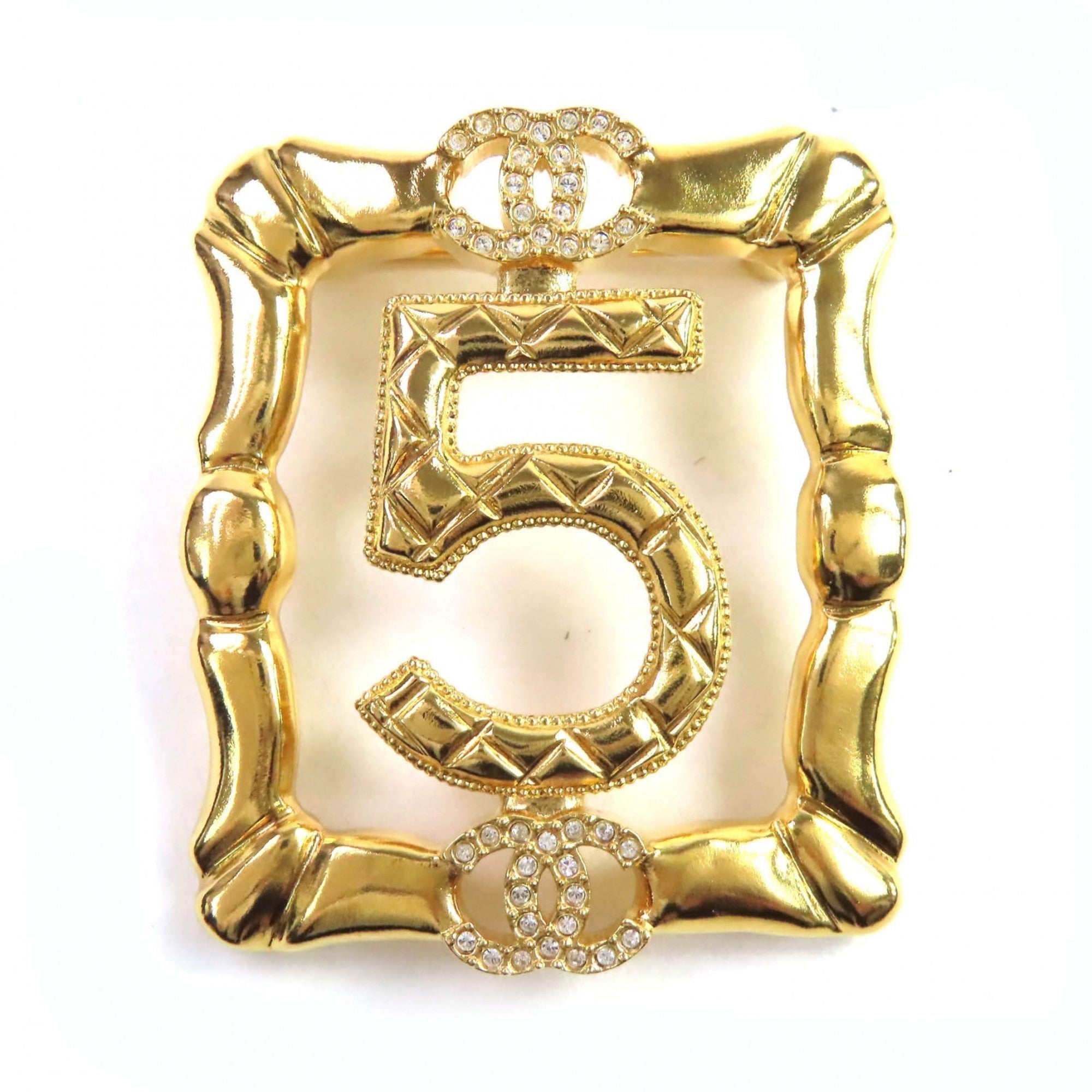 CC Logo Brooch Metal