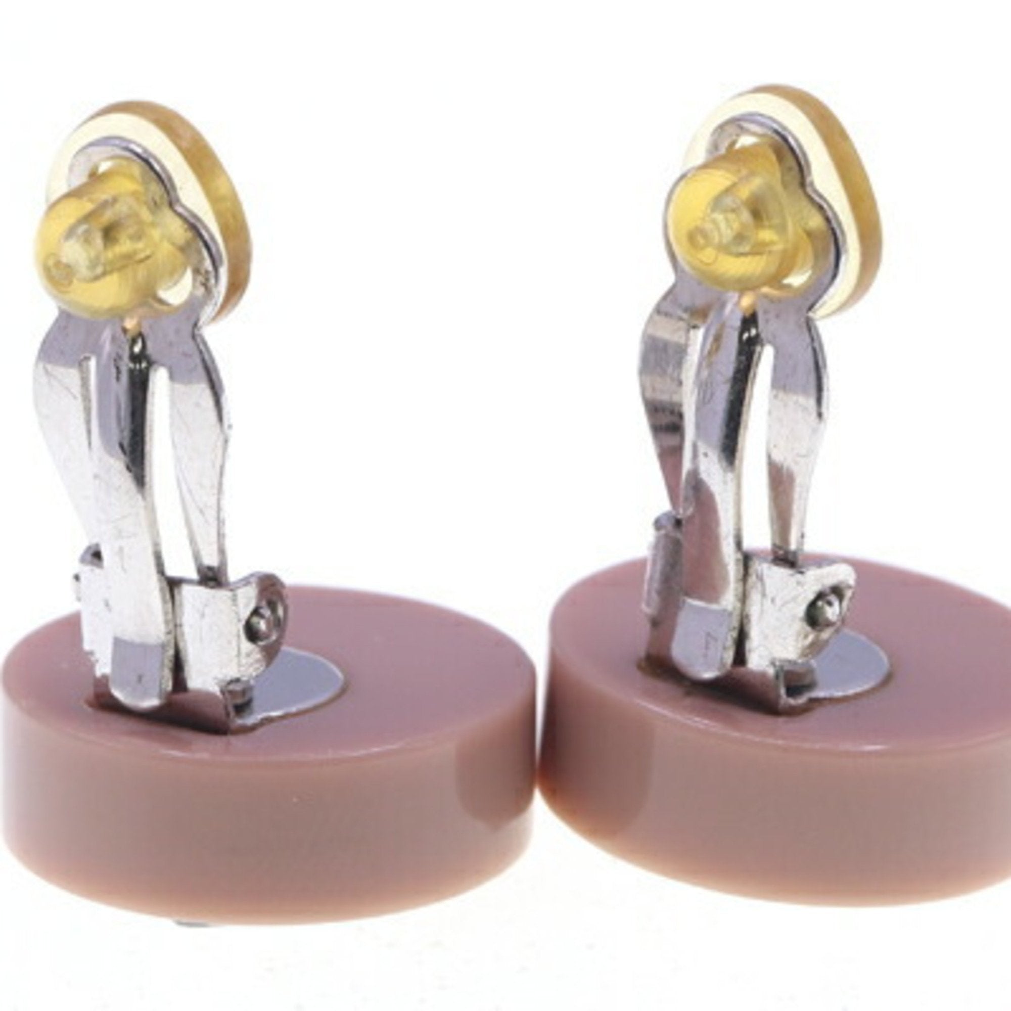 CC Logo Round Heart Earrings Metal