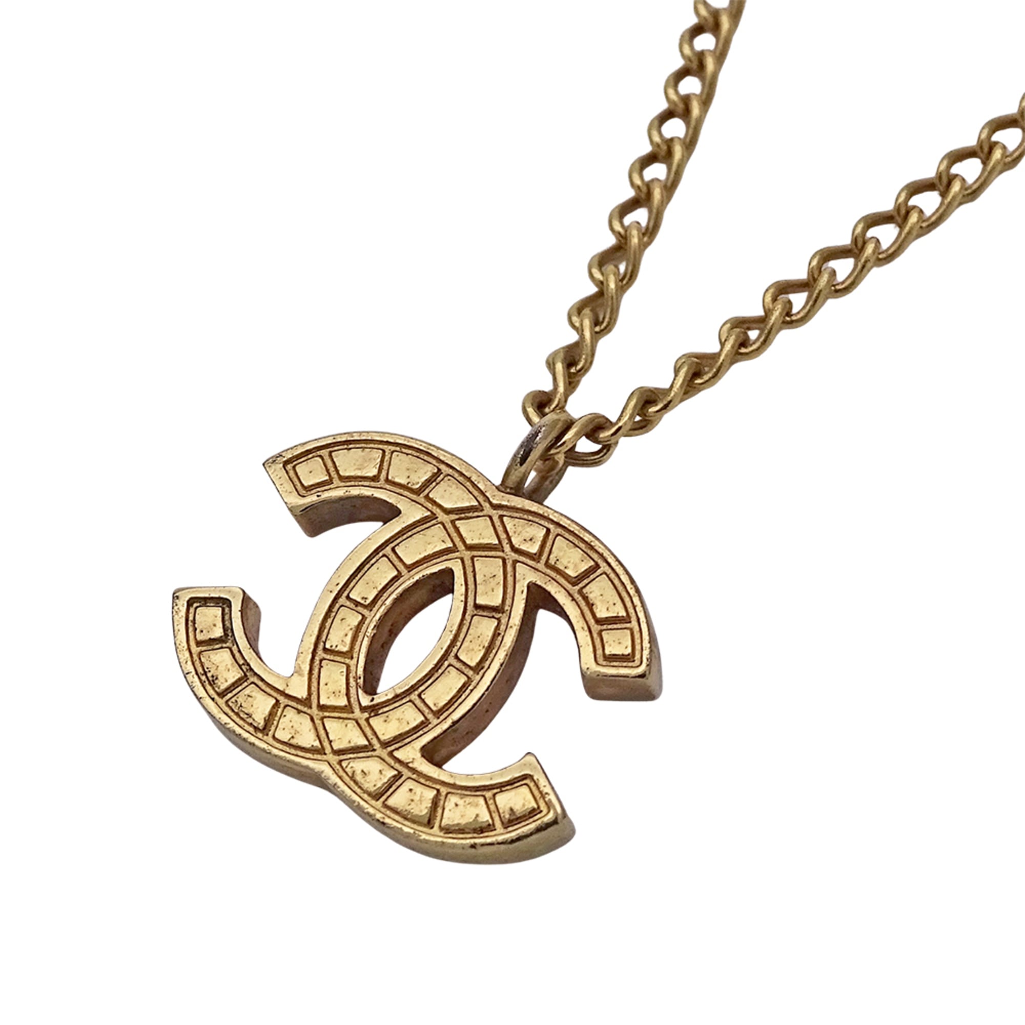 CC Logo Pendant Necklace Metal