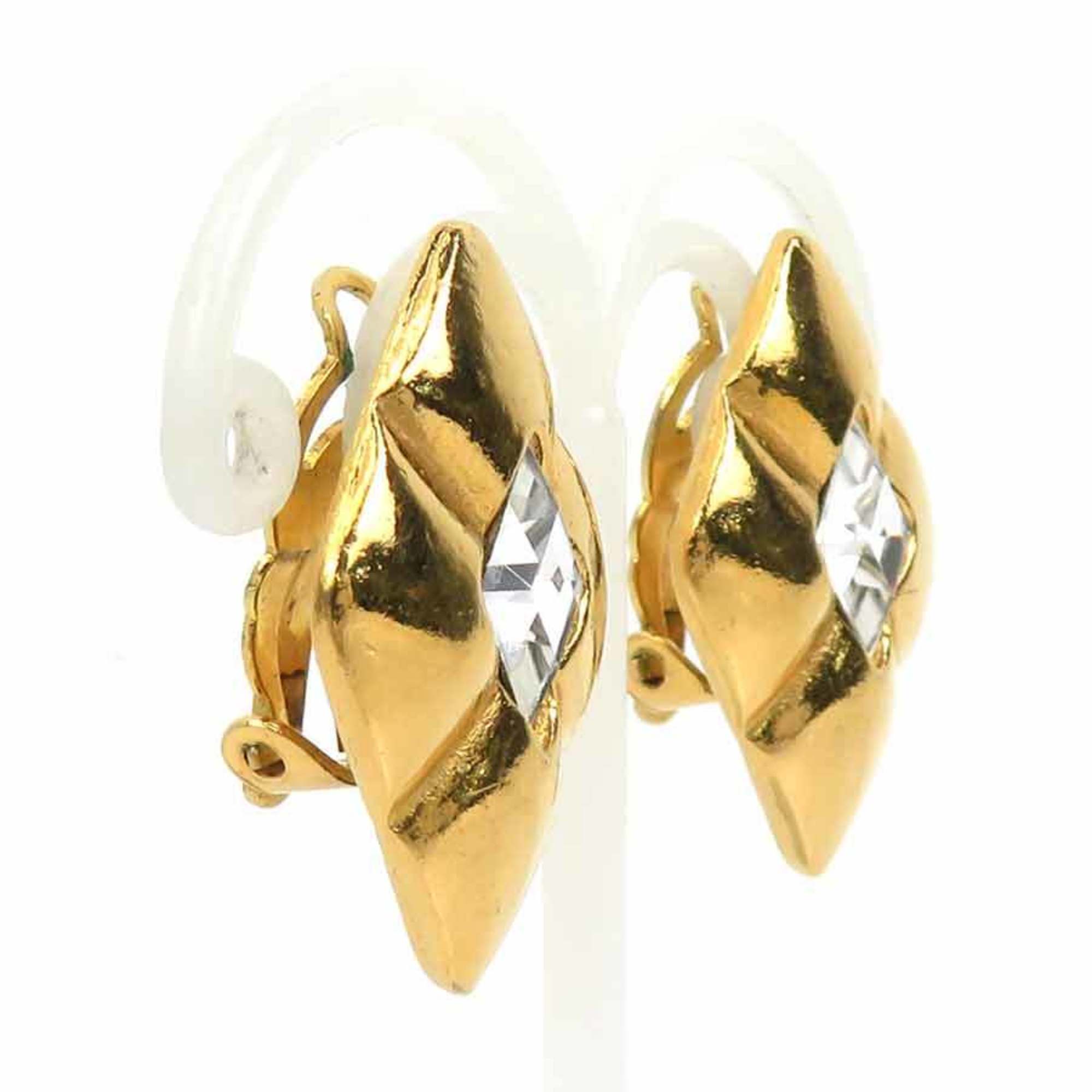 Rhinestone Clip-On Earrings Metal and Rhinestone