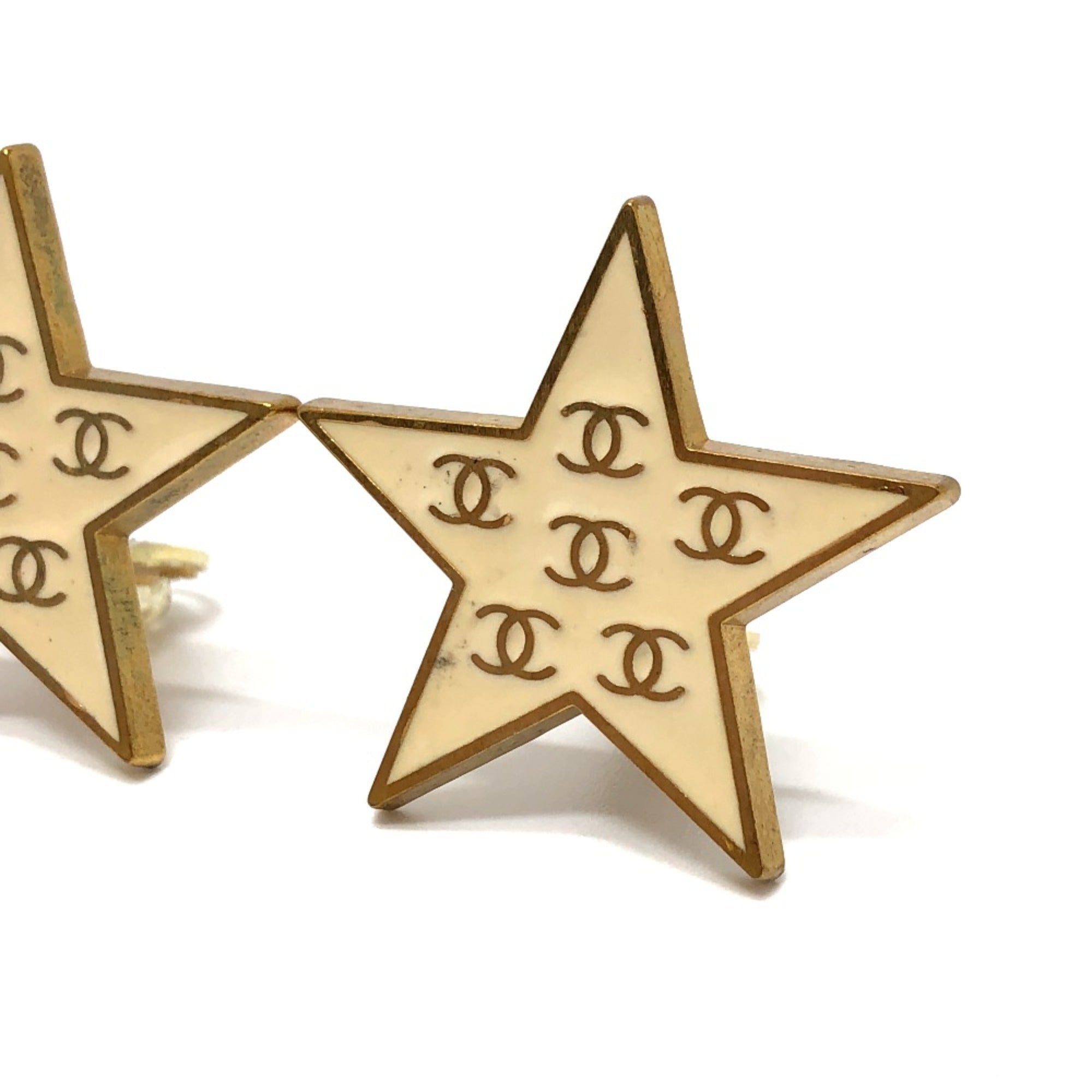 Vintage Clip-On Earrings Clip-On Gold-Tone Metal