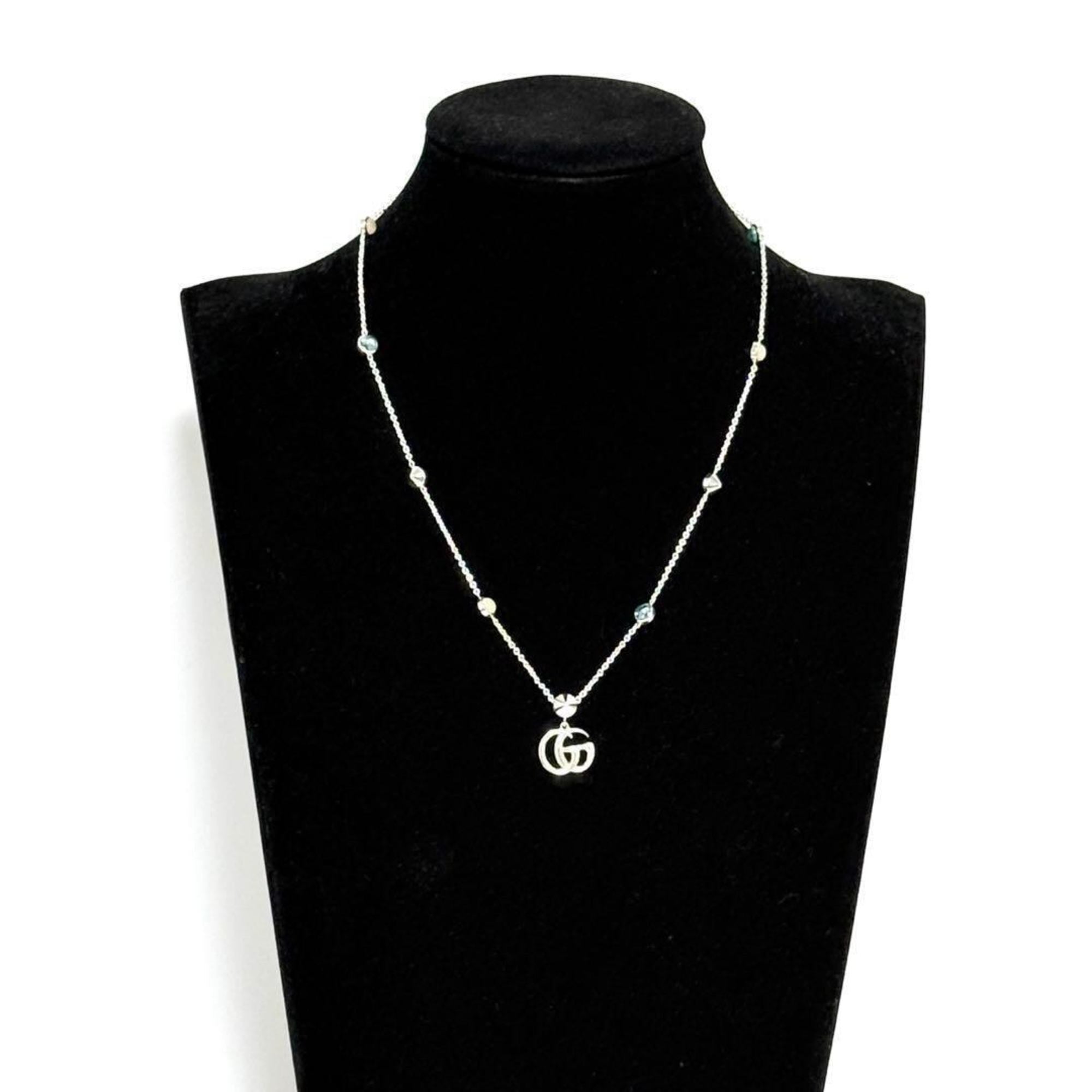 Double G Pendant Necklace Resin and Sterling Silver with Mother of Pearl