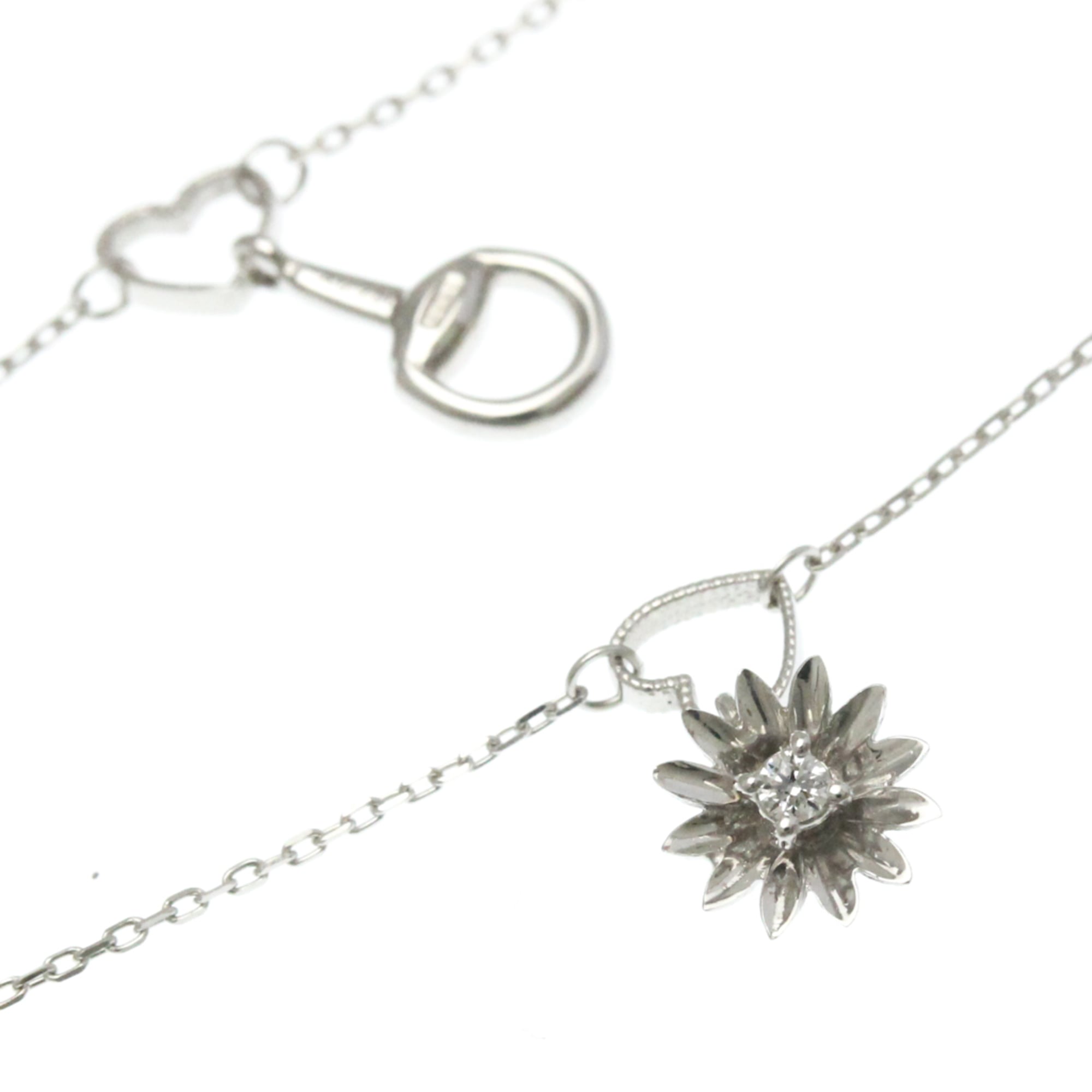 Pendant Necklace 18K White Gold with Diamond