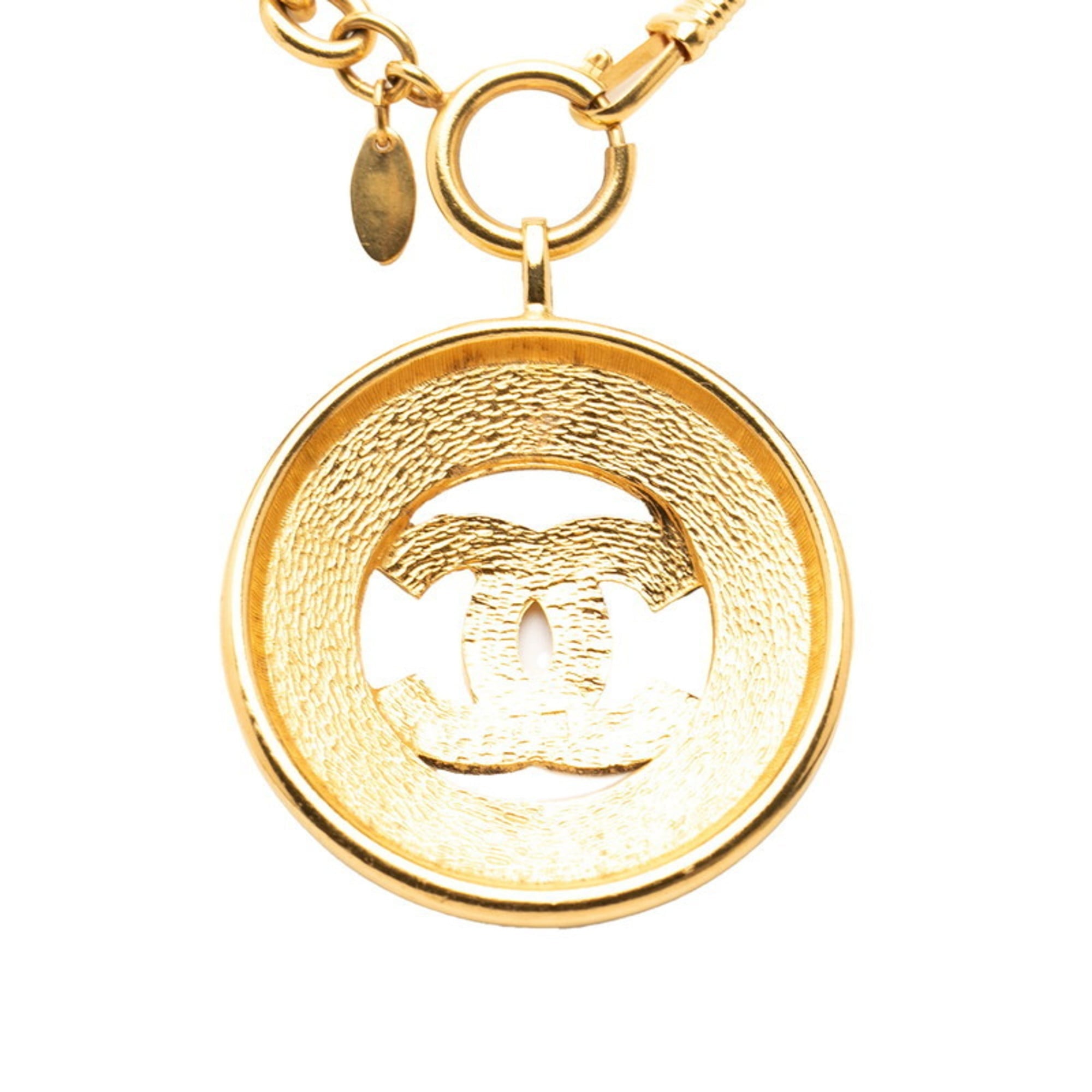 CC Logo Pendant Necklace Metal