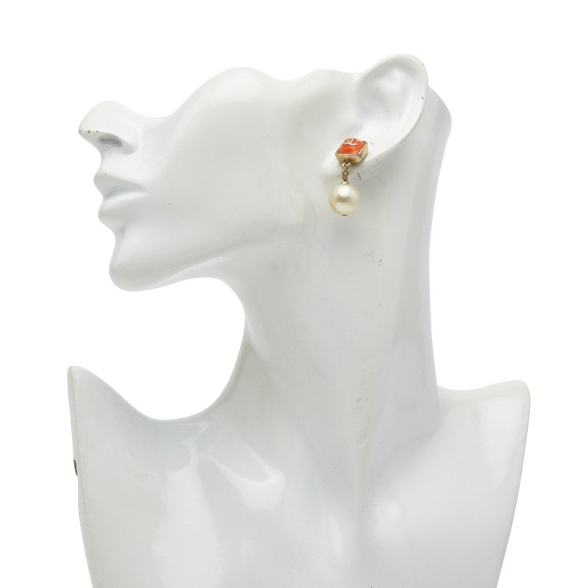 CC Logo Earrings Metal Gold-Tone Metal