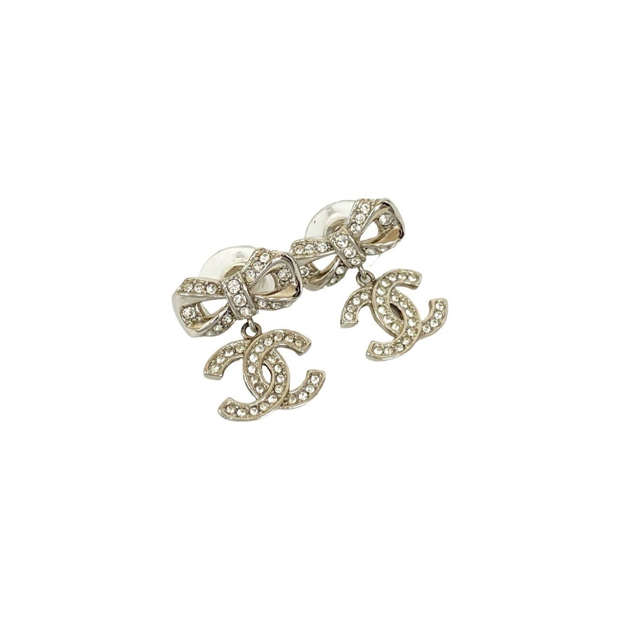 CC Logo Earrings Silver-Tone Metal Silver-Tone Metal