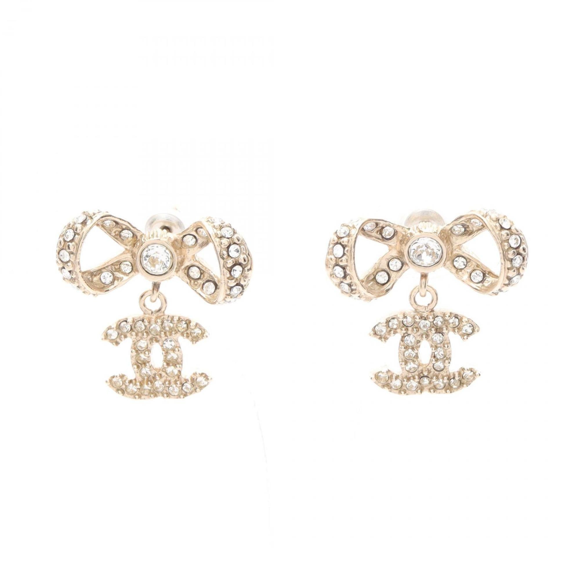 CC Logo Earrings Metal Gold-Tone Metal