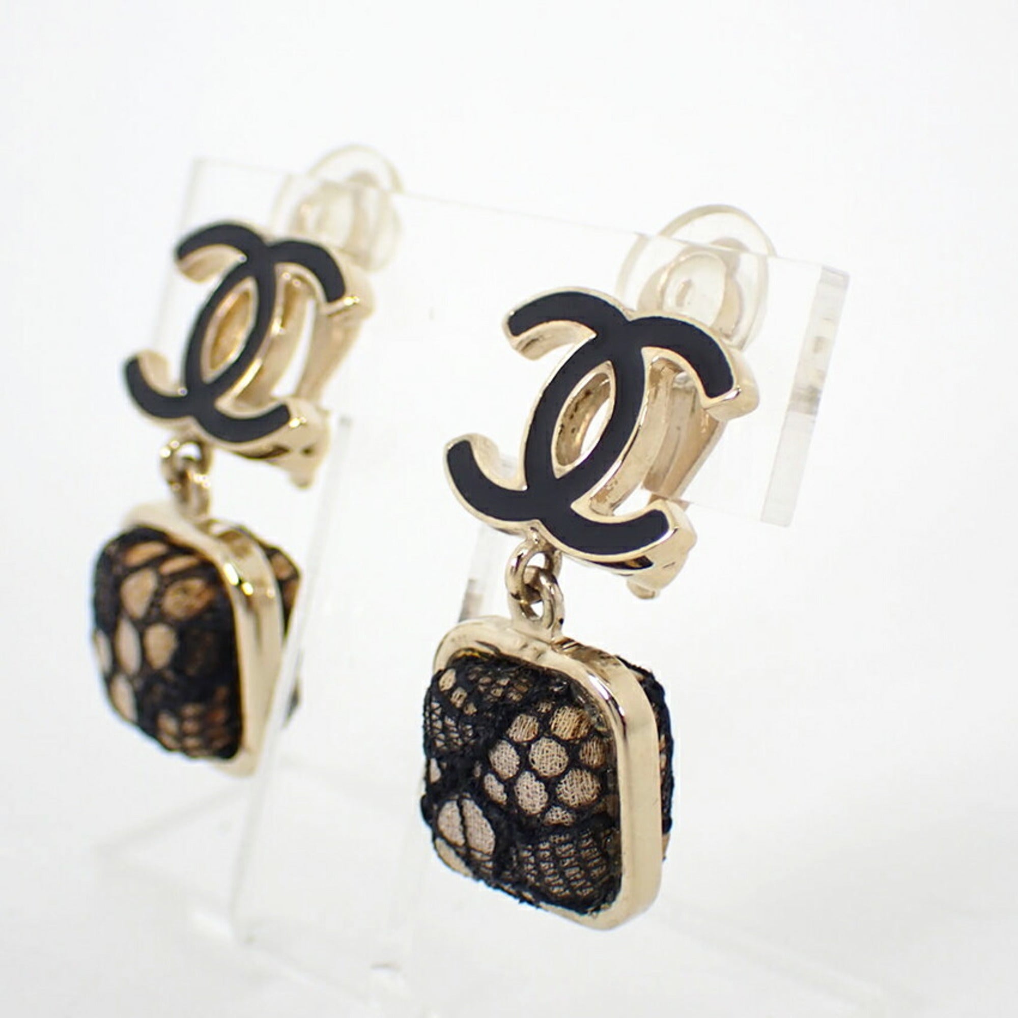 CC Logo Clip-On Earrings Metal