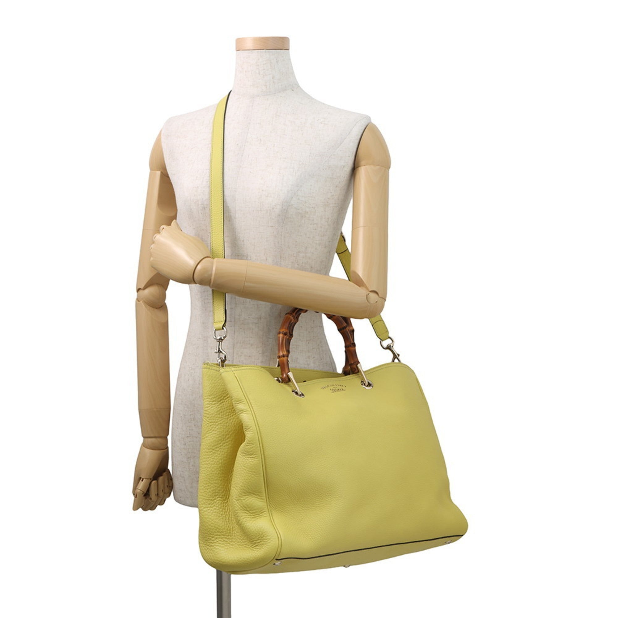 Bamboo Shopper Tote Leather Large