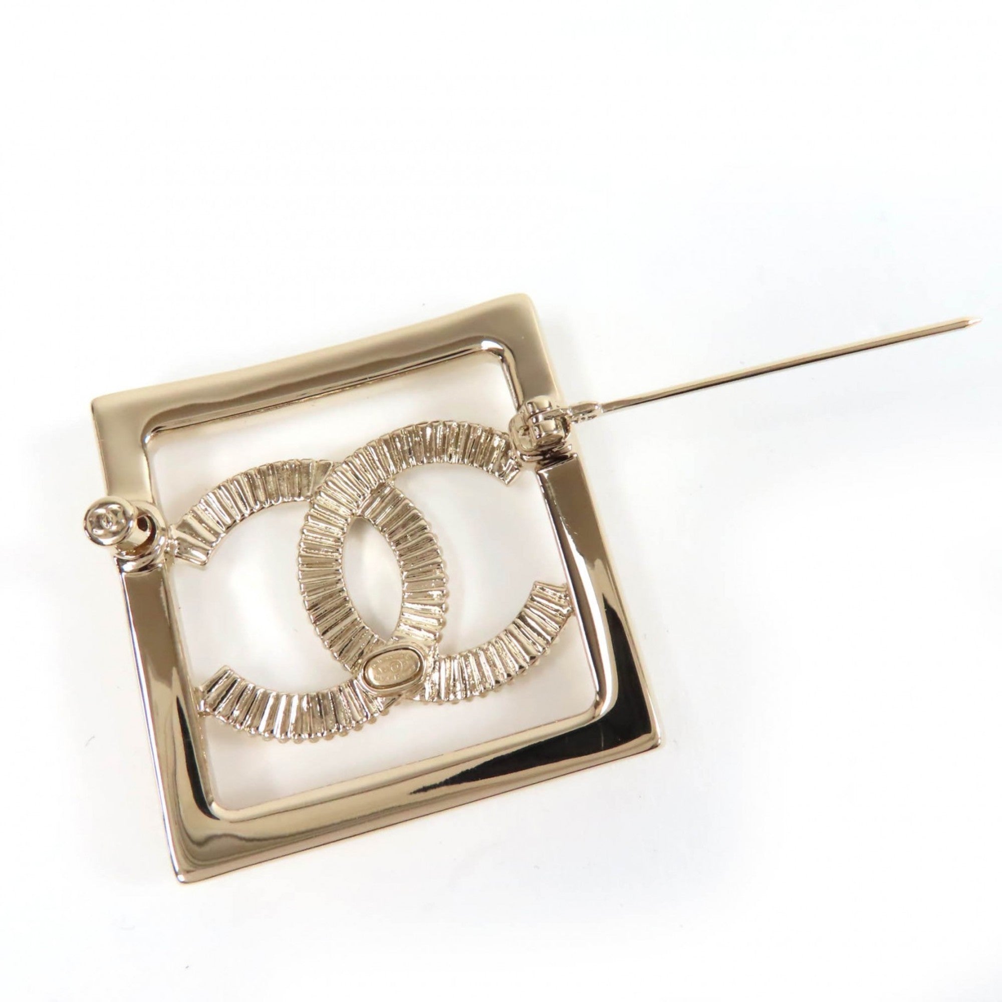 CC Logo Brooch Metal