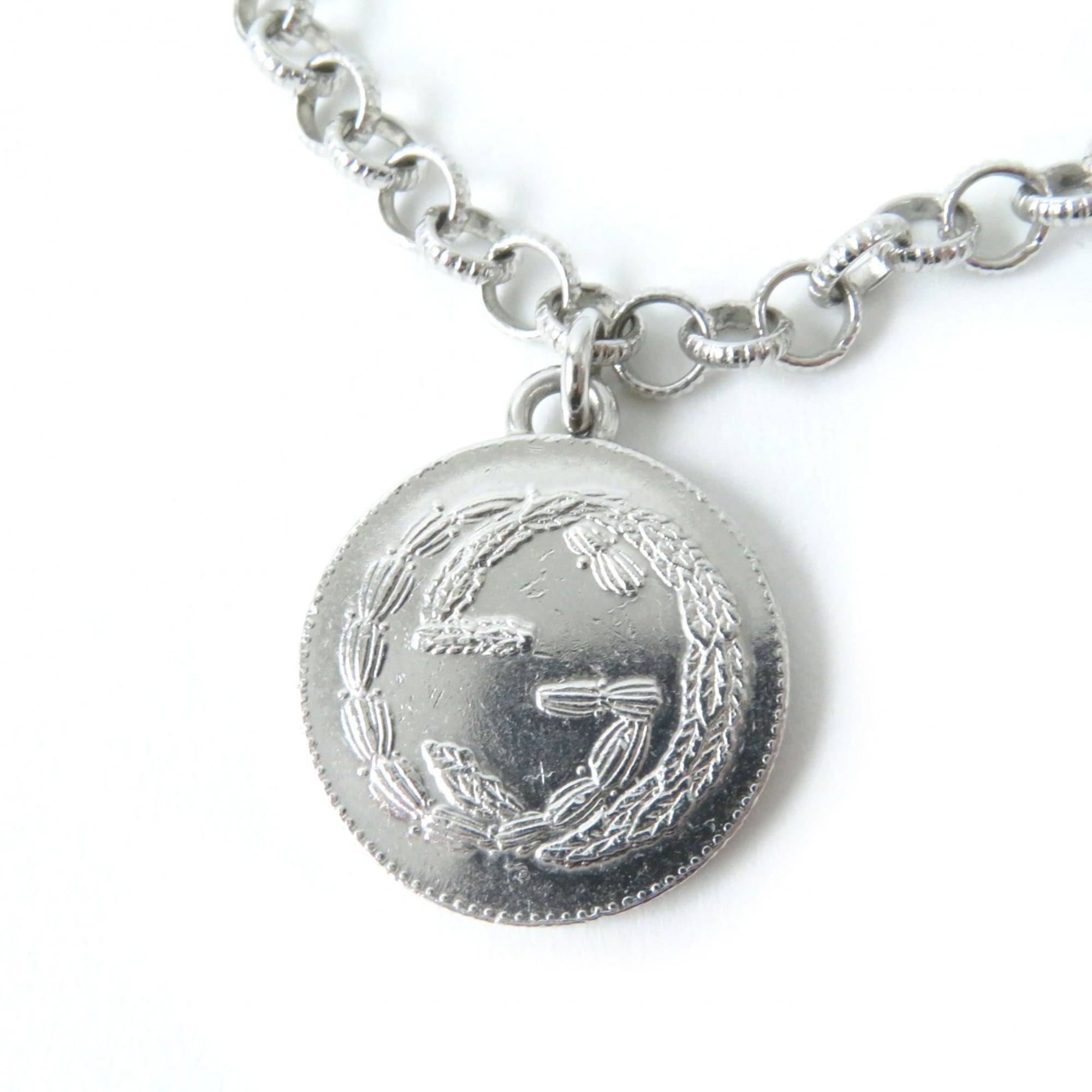 Bee Coin Interlocking G Bracelet Sterling Silver