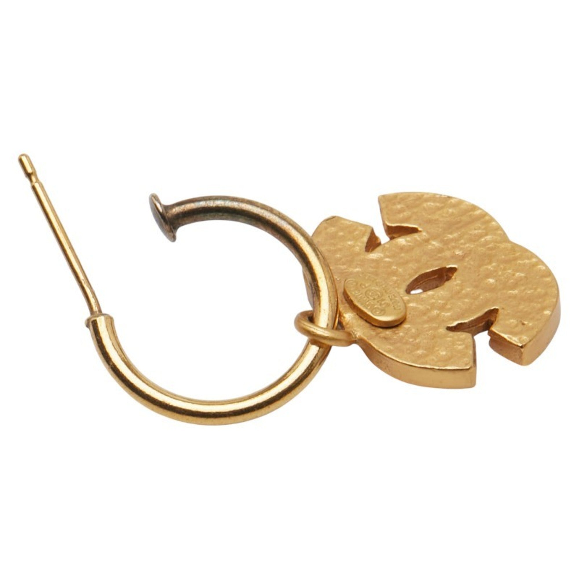 CC Logo Single Earring Metal Gold-Tone Metal