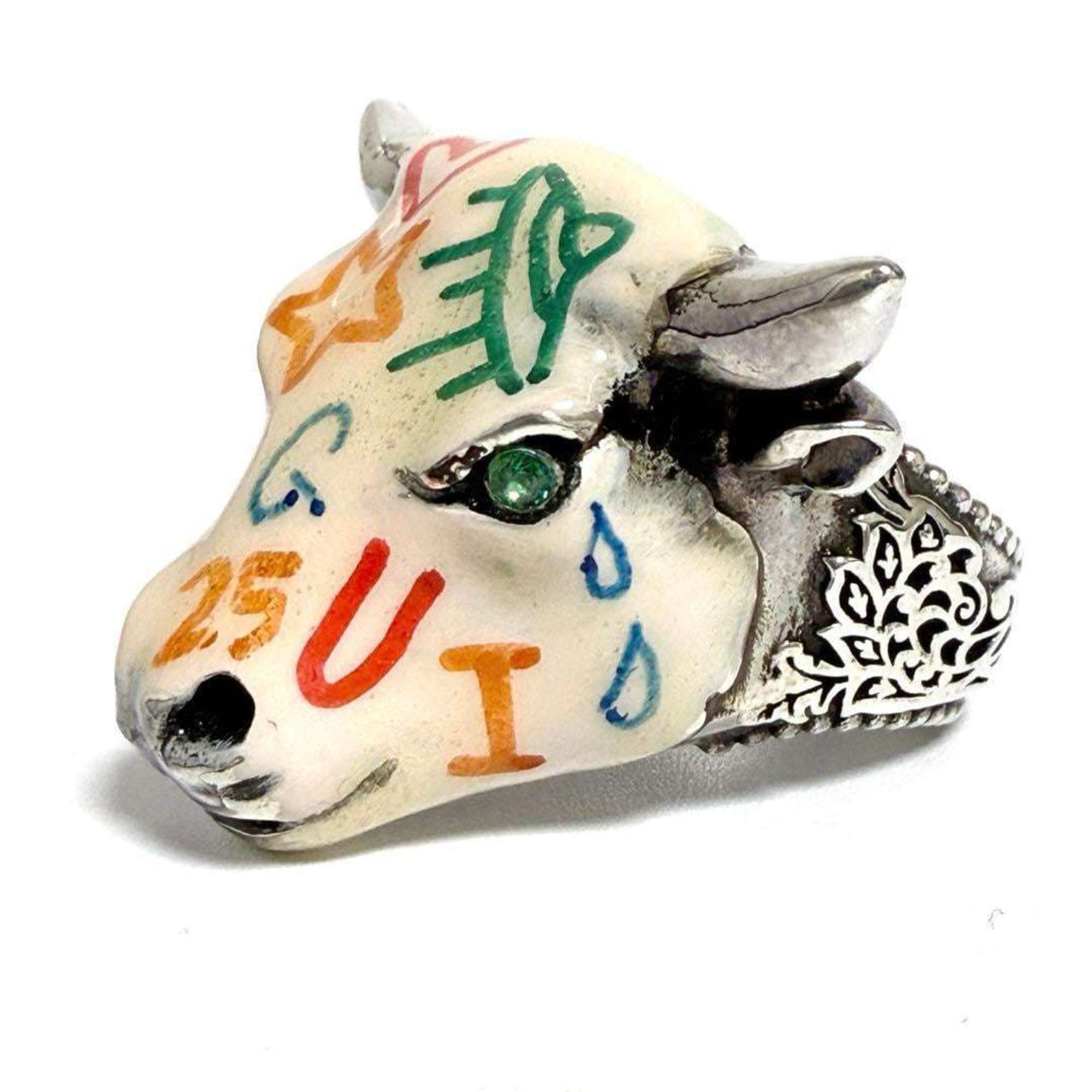 Anger Forest Bull's Head Ring Sterling Silver
