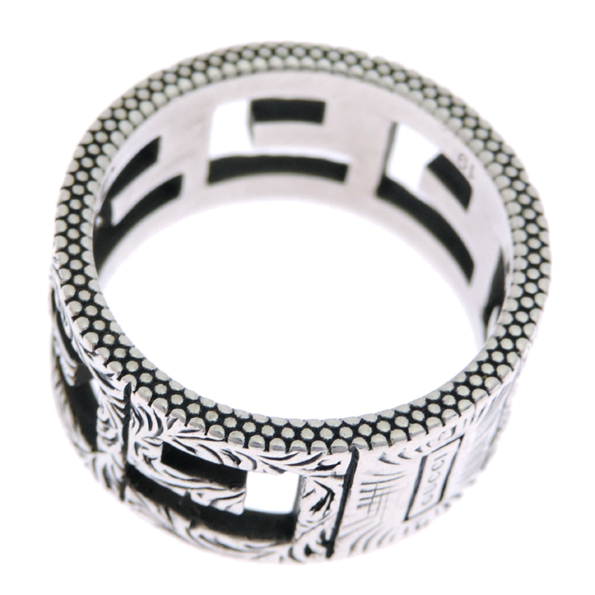 Square G Arabesque Ring Sterling Silver