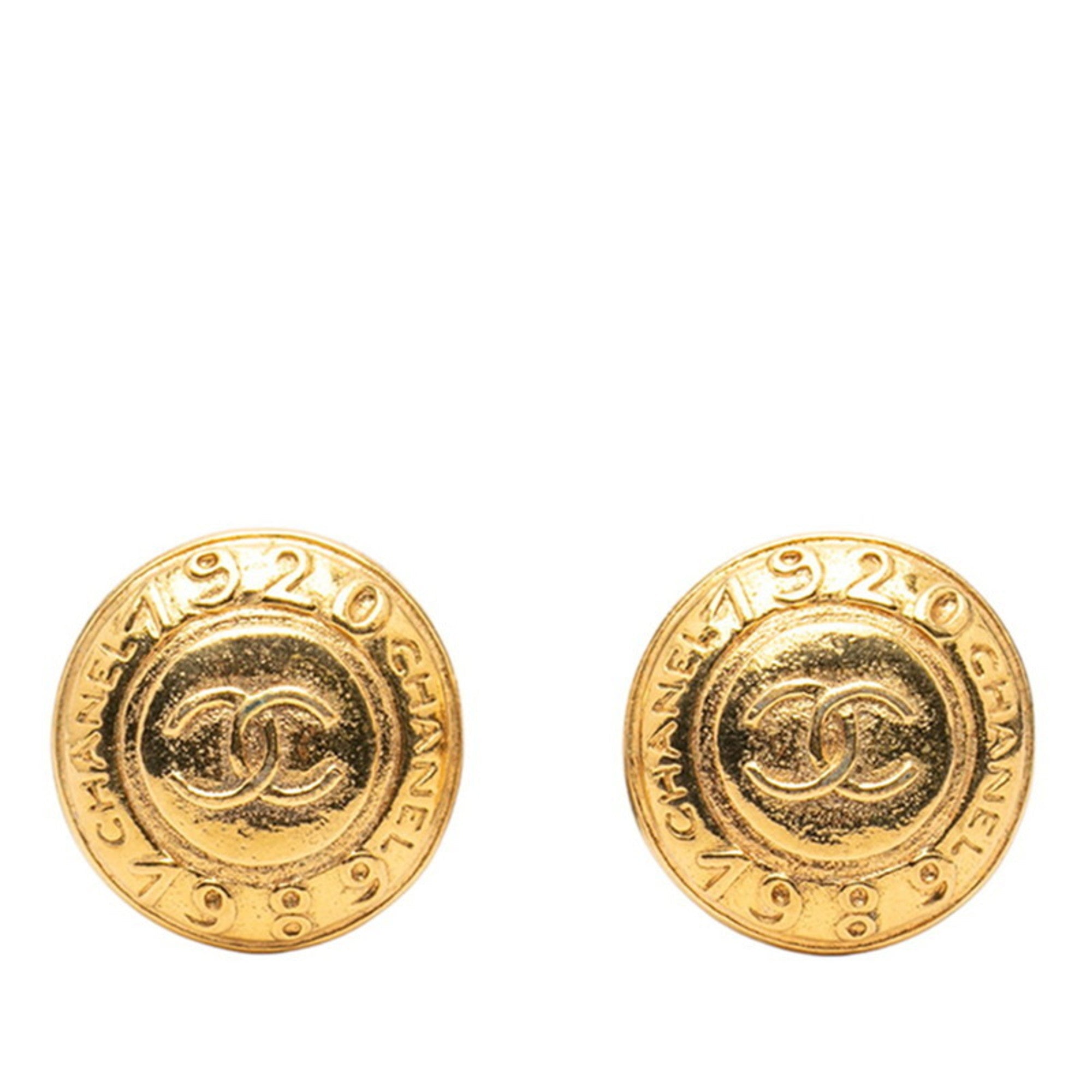 CC Logo Clip-On Earrings Metal
