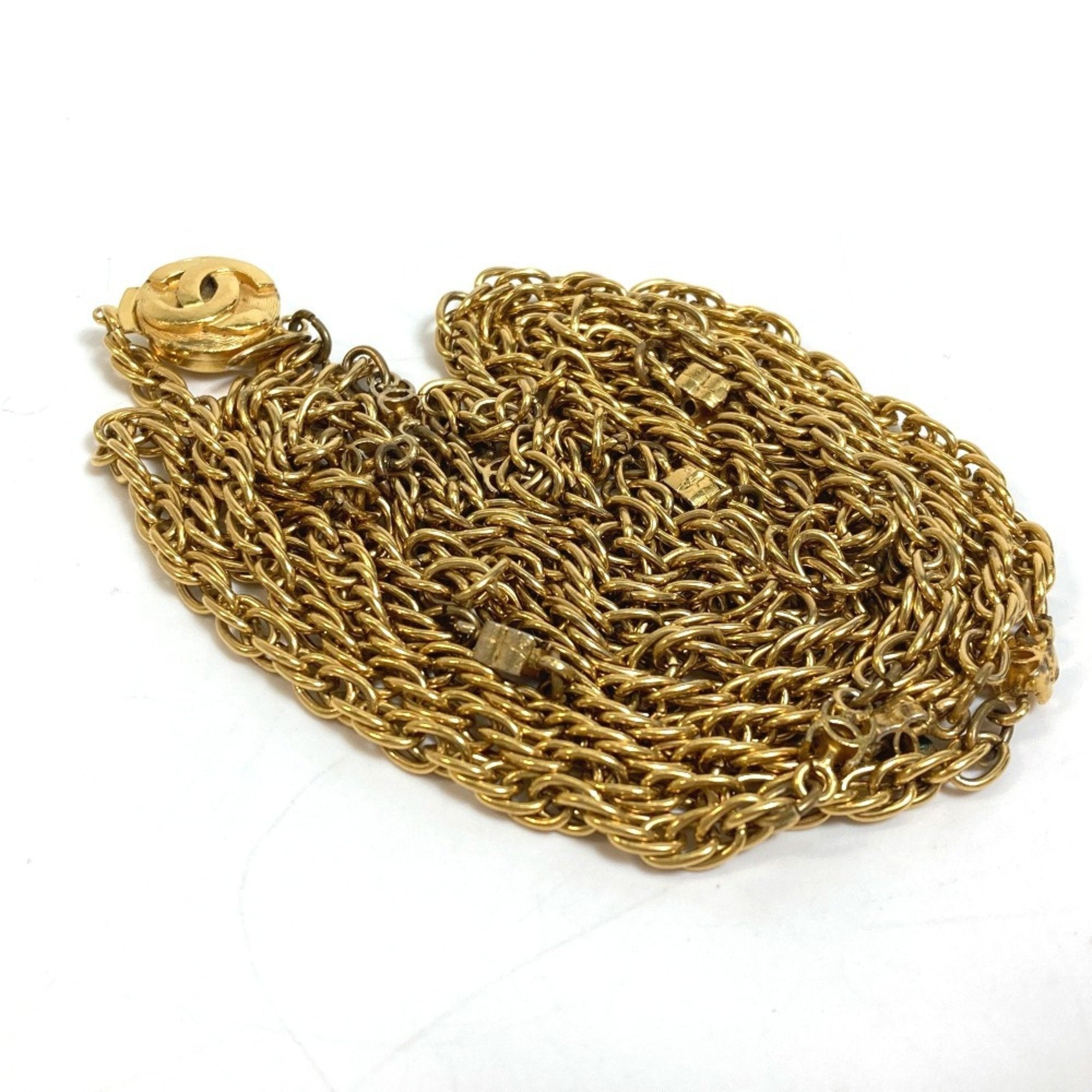 CC Logo Chain Pendant Necklace Metal
