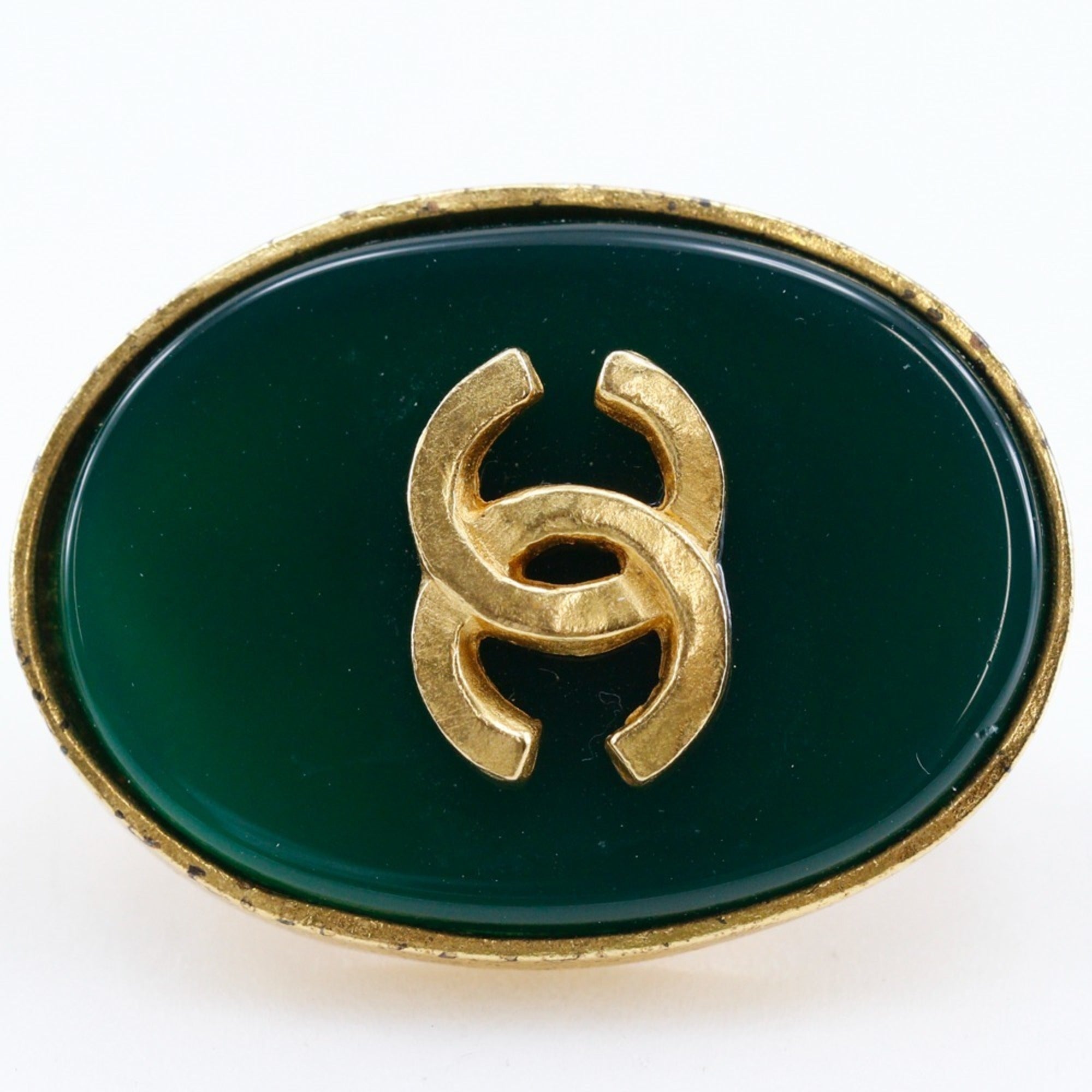 CC Logo Clip-On Earrings Metal Gold-Tone Metal