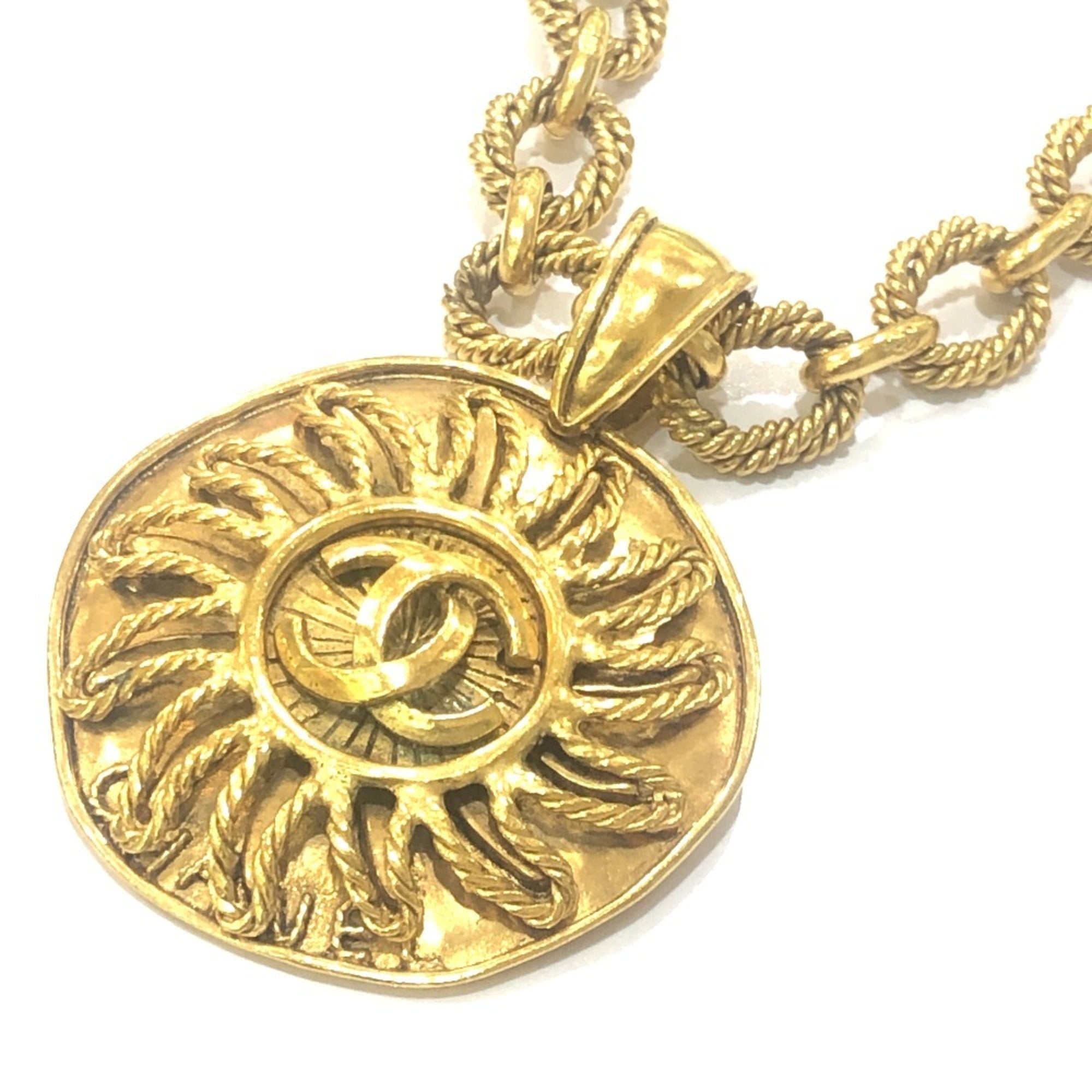 CC Logo Chain Pendant Necklace Metal