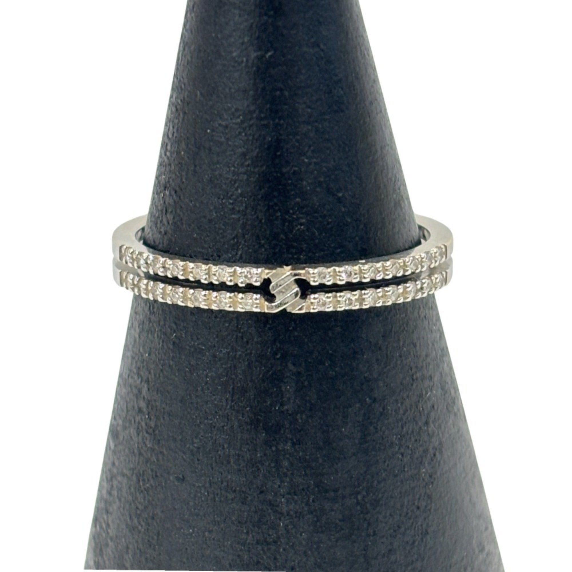 Band Ring 18K White Gold with Diamond
