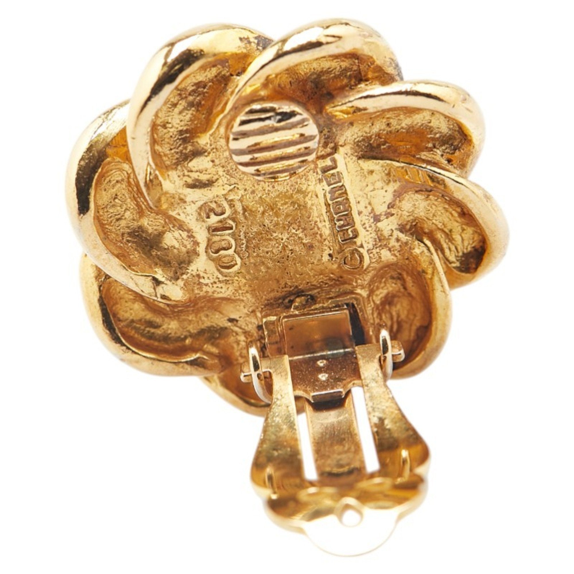 Clip-On Earrings Pearl Clip-On Gold-Tone Metal