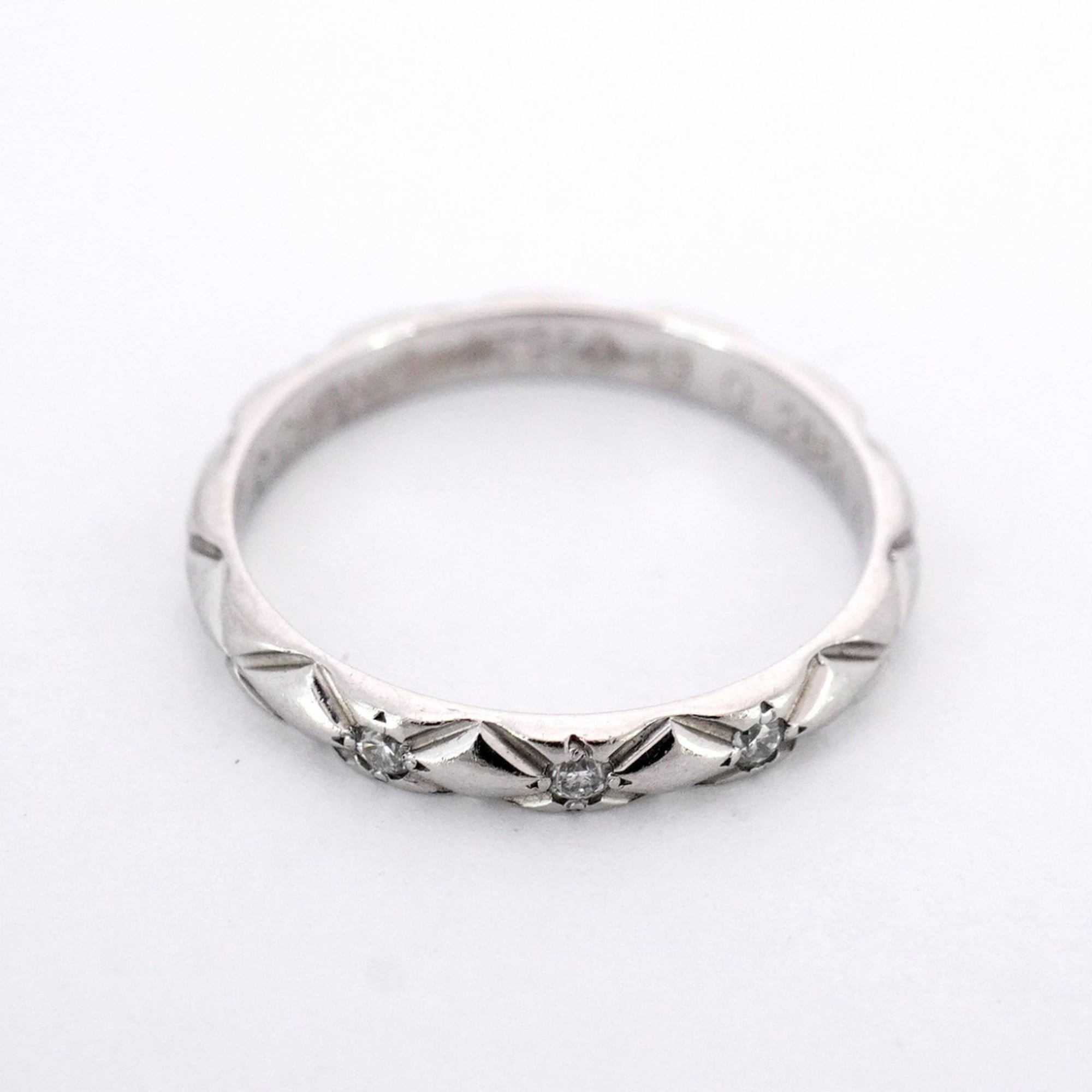 Matelasse 3PD Ring Platinum with Diamond