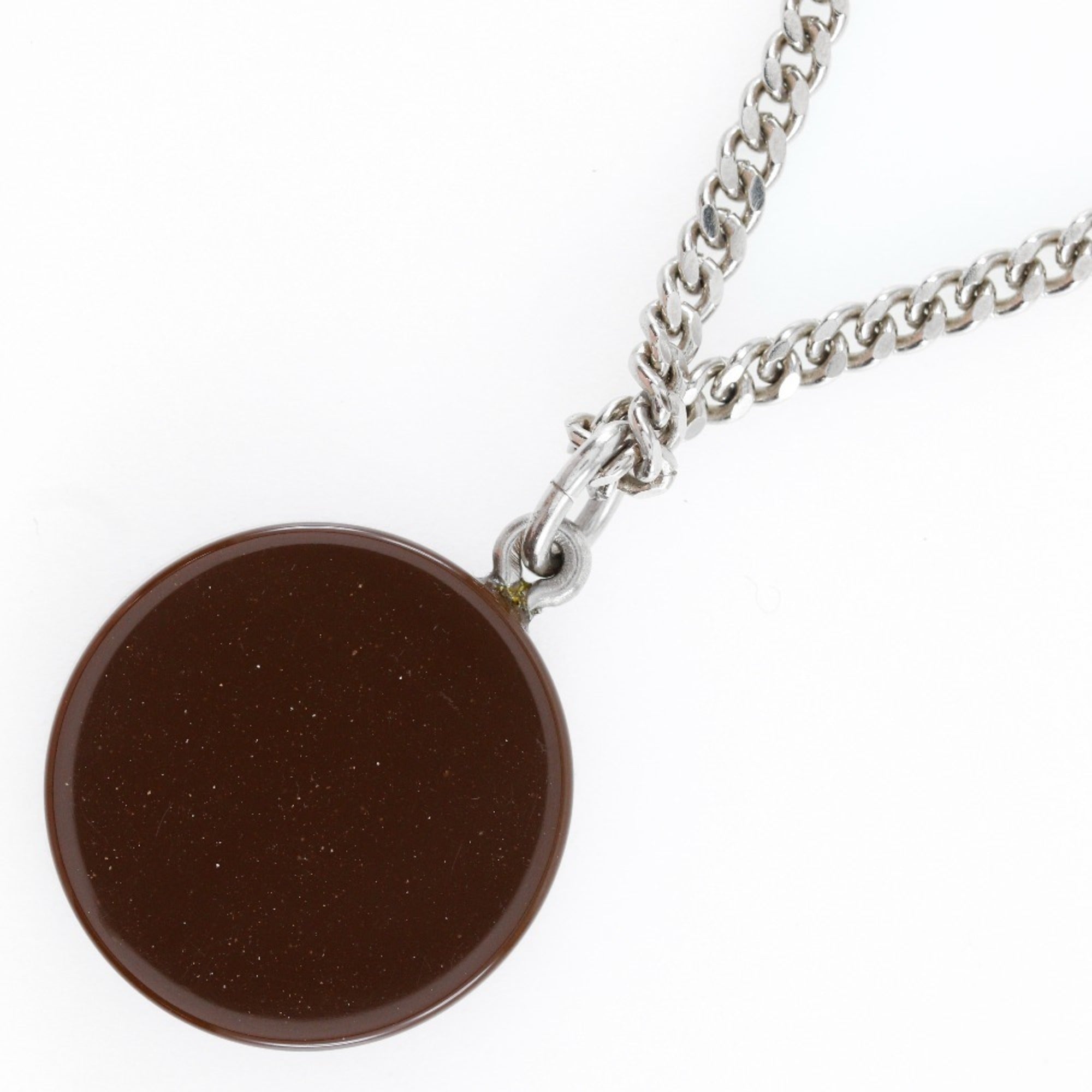 CC Logo Pendant Necklace Metal