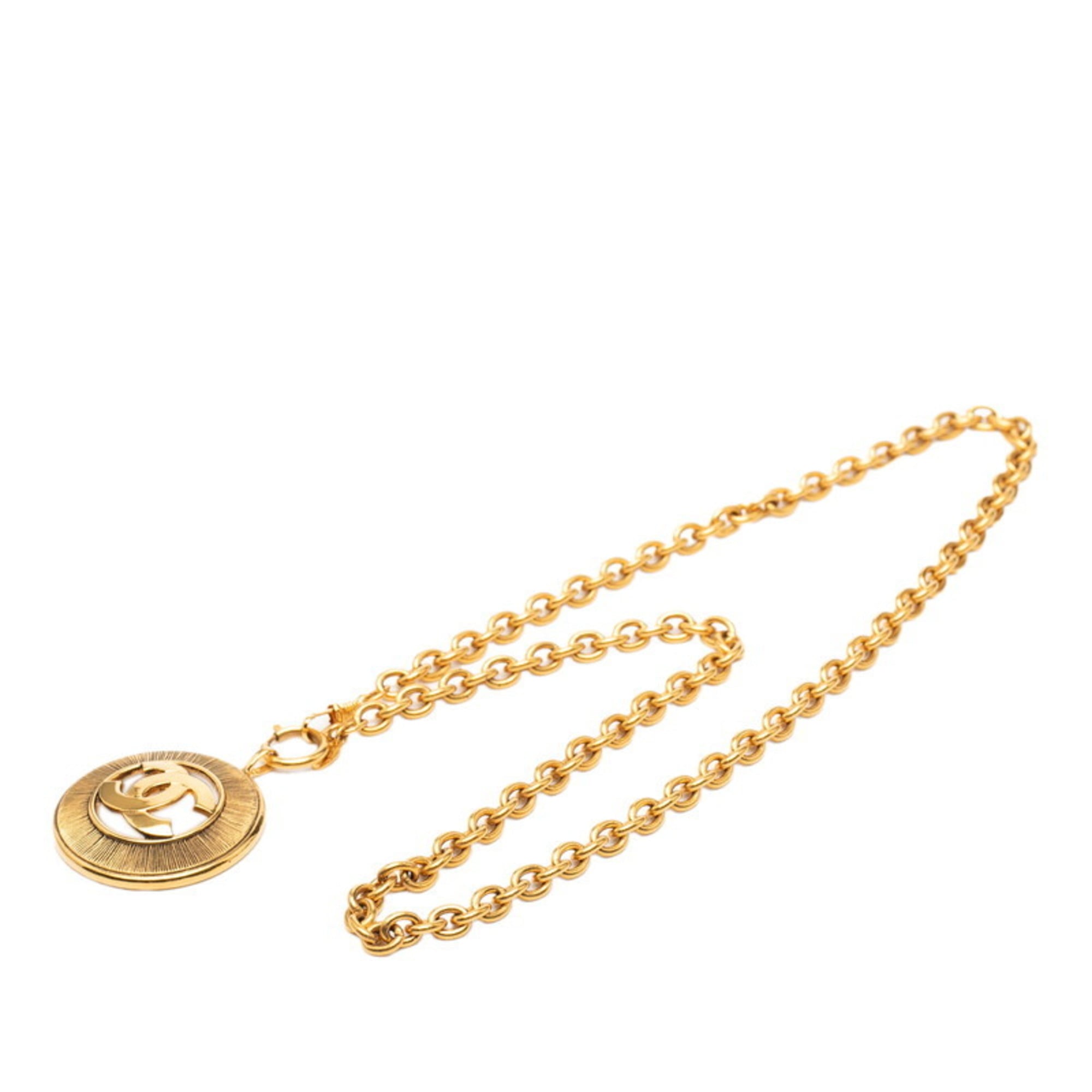CC Logo Pendant Necklace Metal