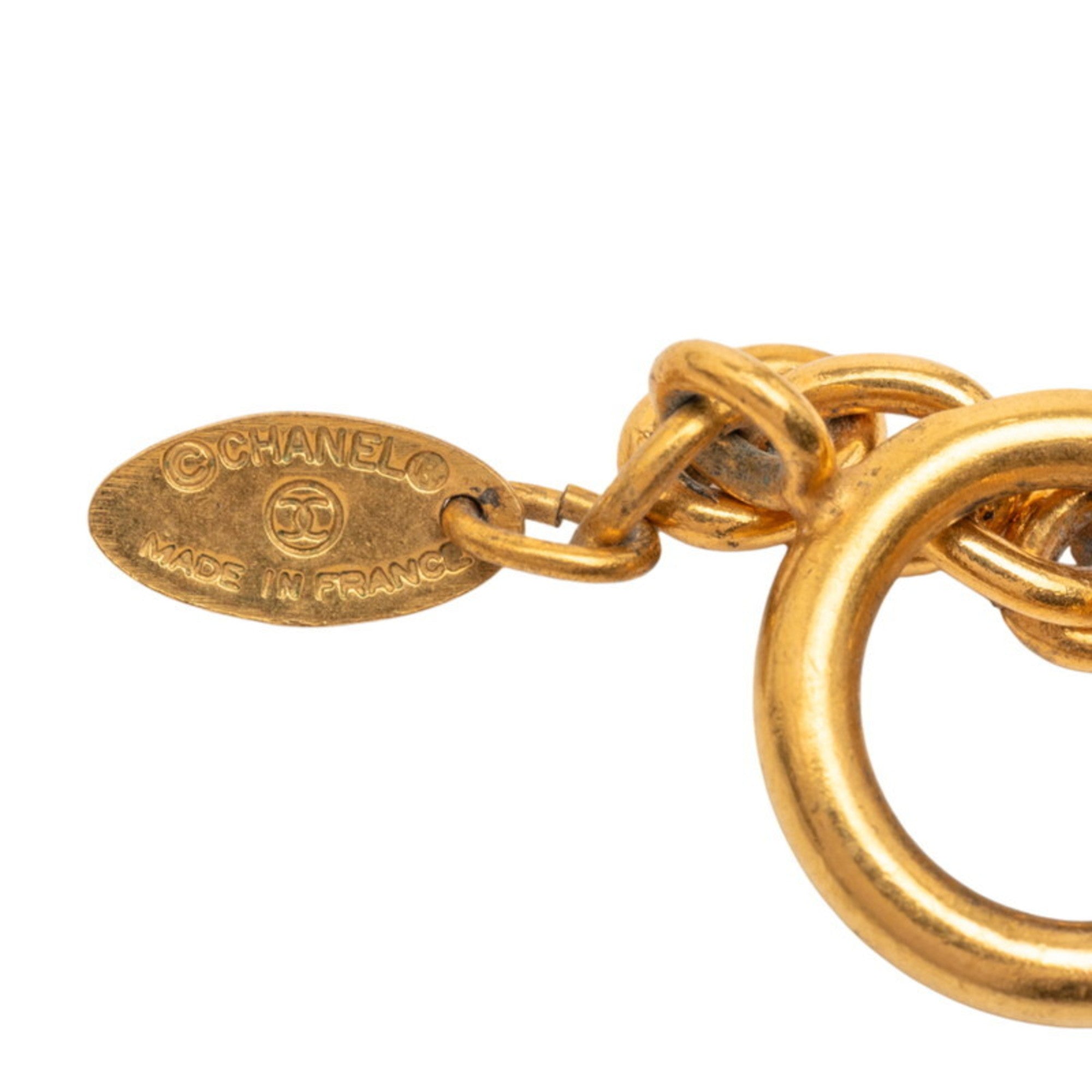CC Logo Chain Pendant Necklace Metal