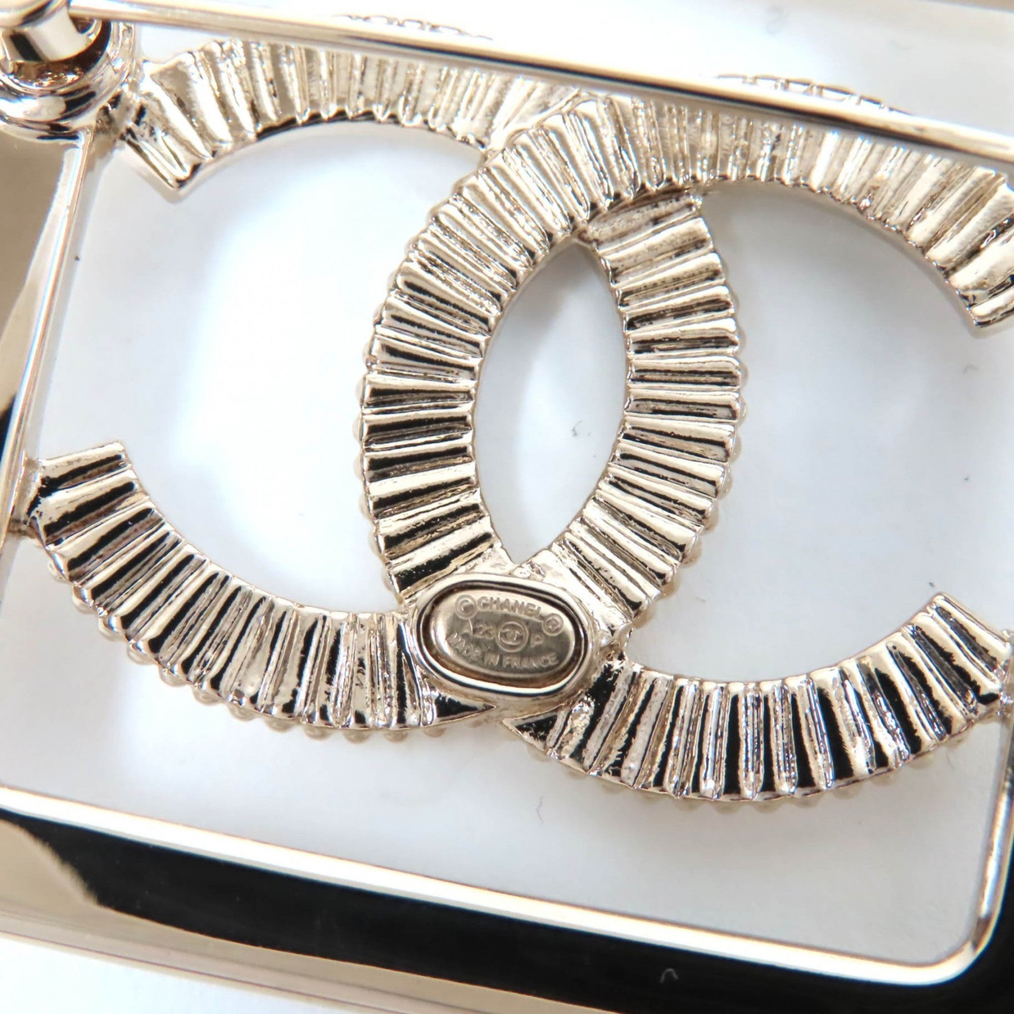 CC Logo Brooch Metal