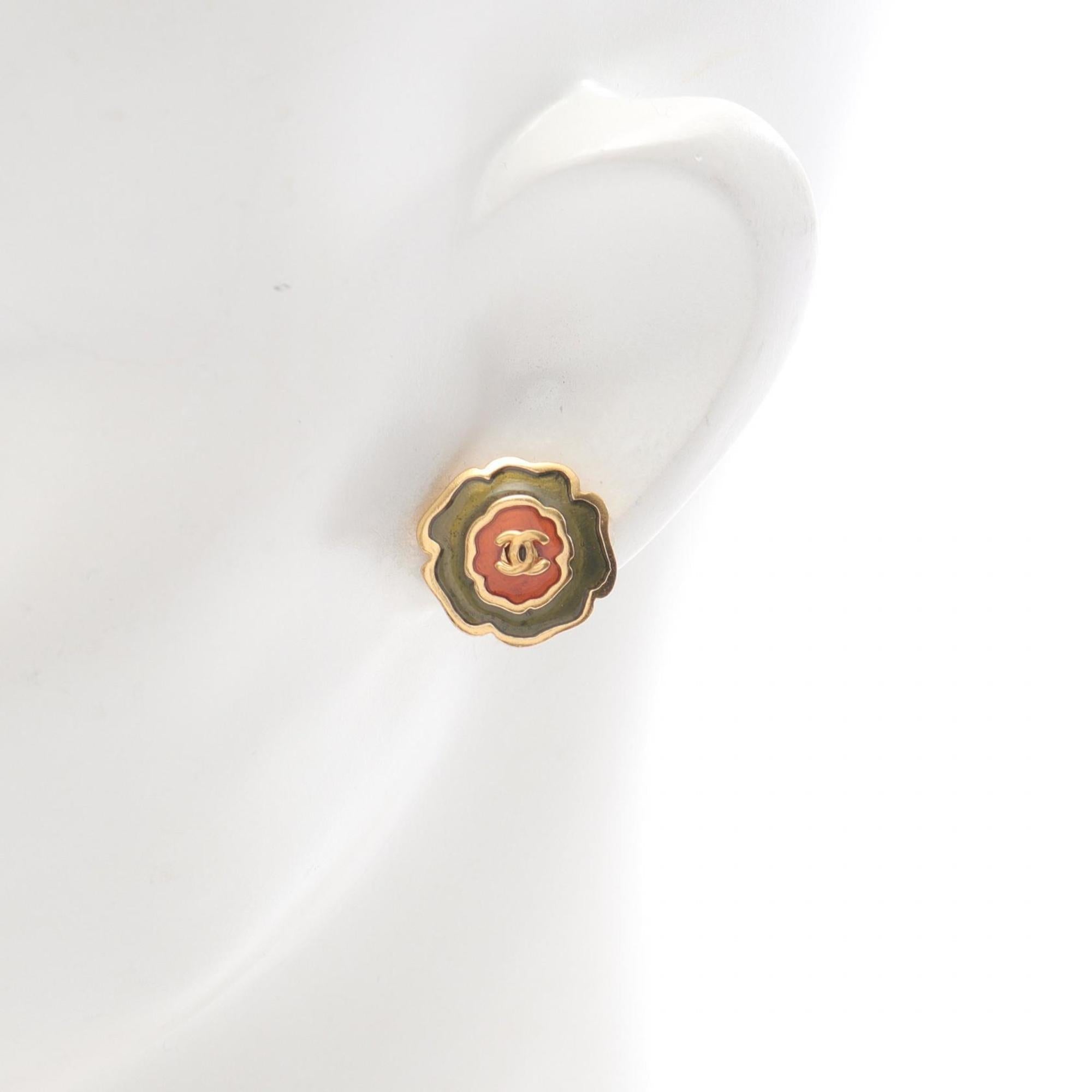 CC Logo Earrings Metal Gold-Tone Metal