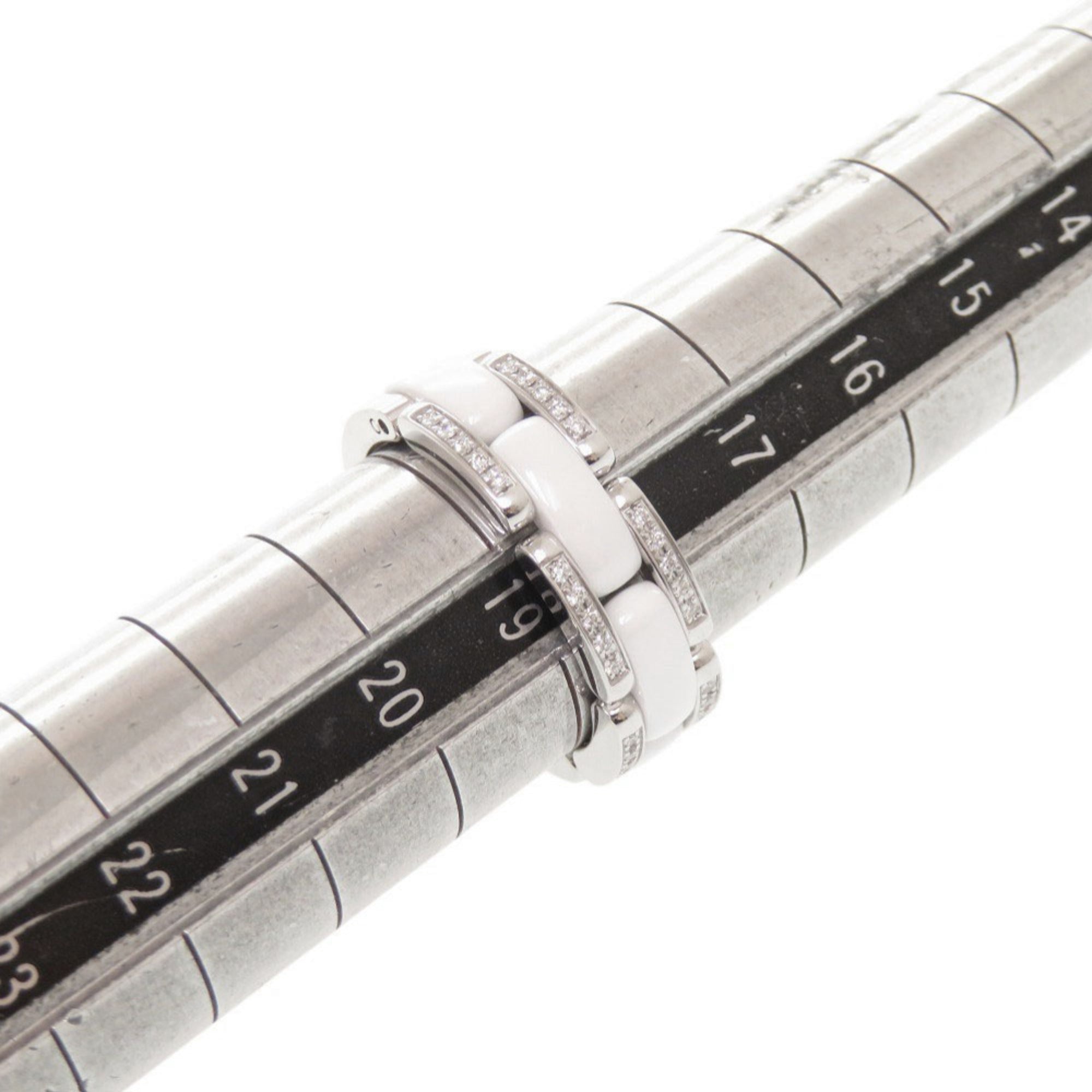 Ultra Collection Band Ring Ceramic and 18K White Gold with Diamond