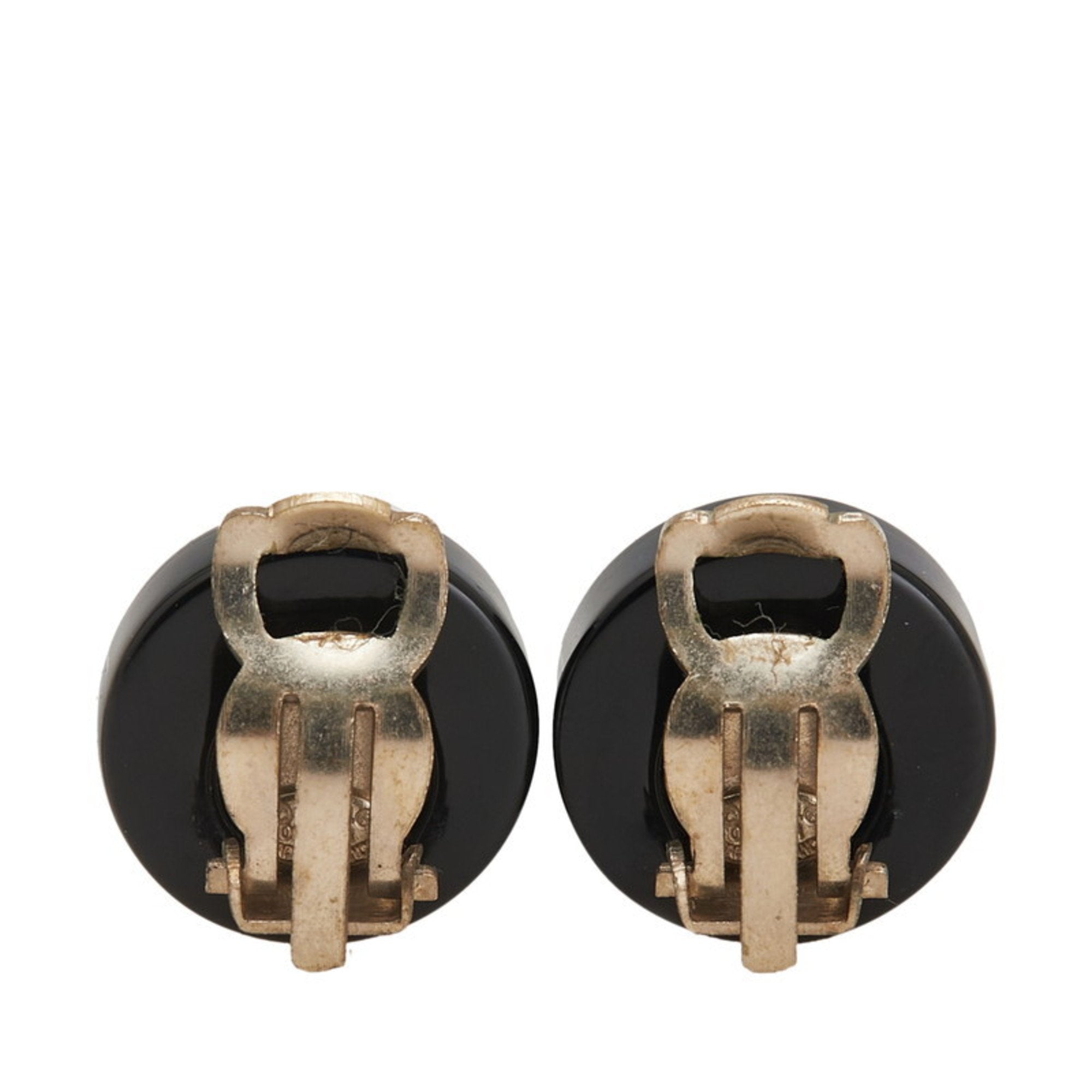 CC Logo Round Clover Earrings Metal
