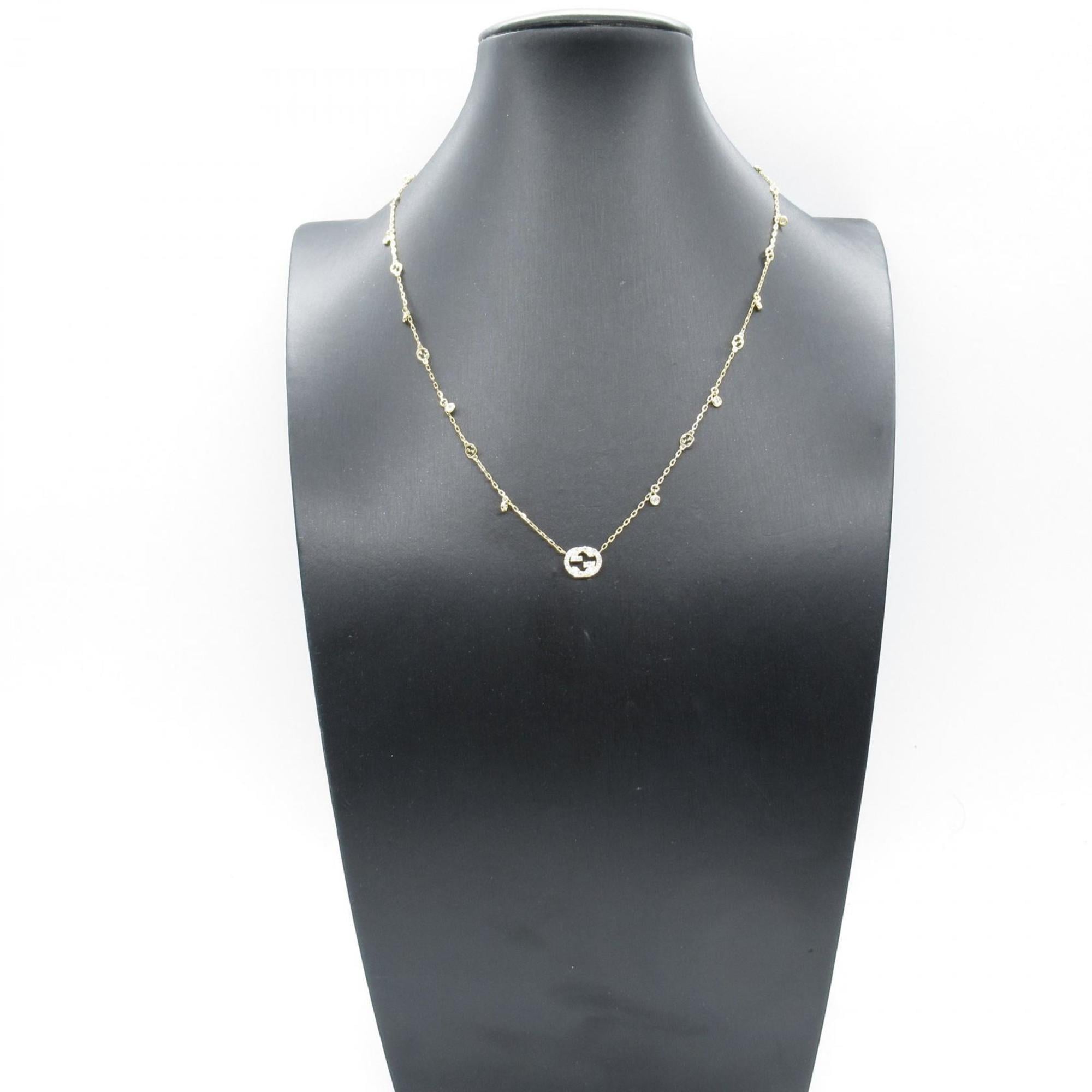 Interlocking Pendant Necklace 18K Yellow Gold with Diamonds