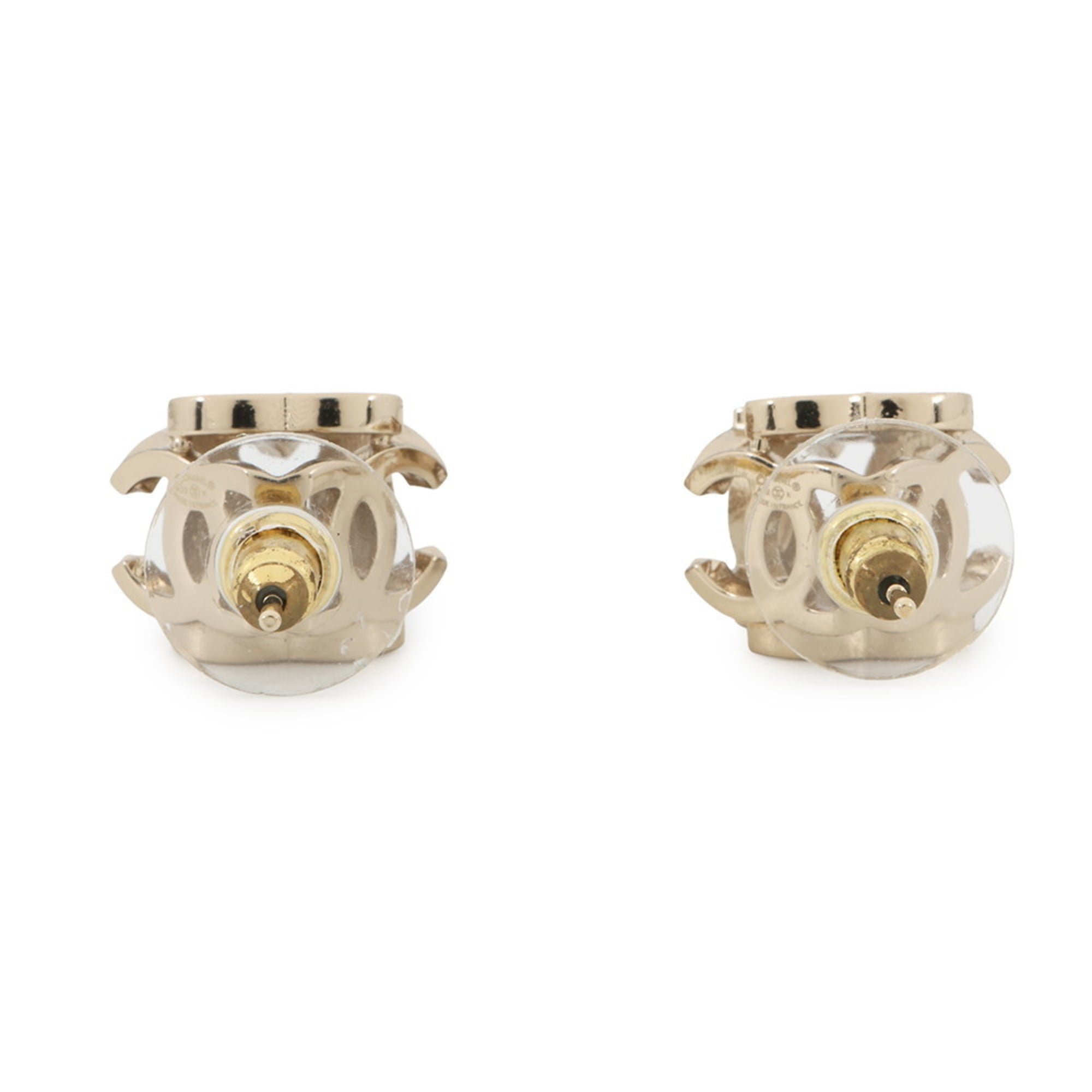 CC Logo Earrings Gold-Tone Metal Gold-Tone Metal