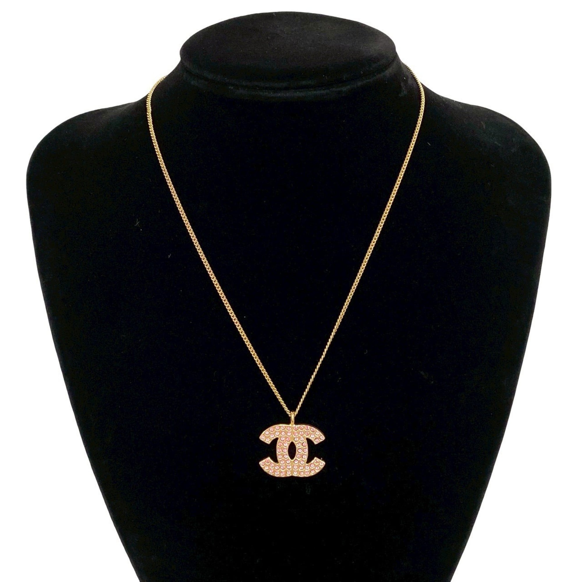 CC Logo Chain Pendant Necklace Metal