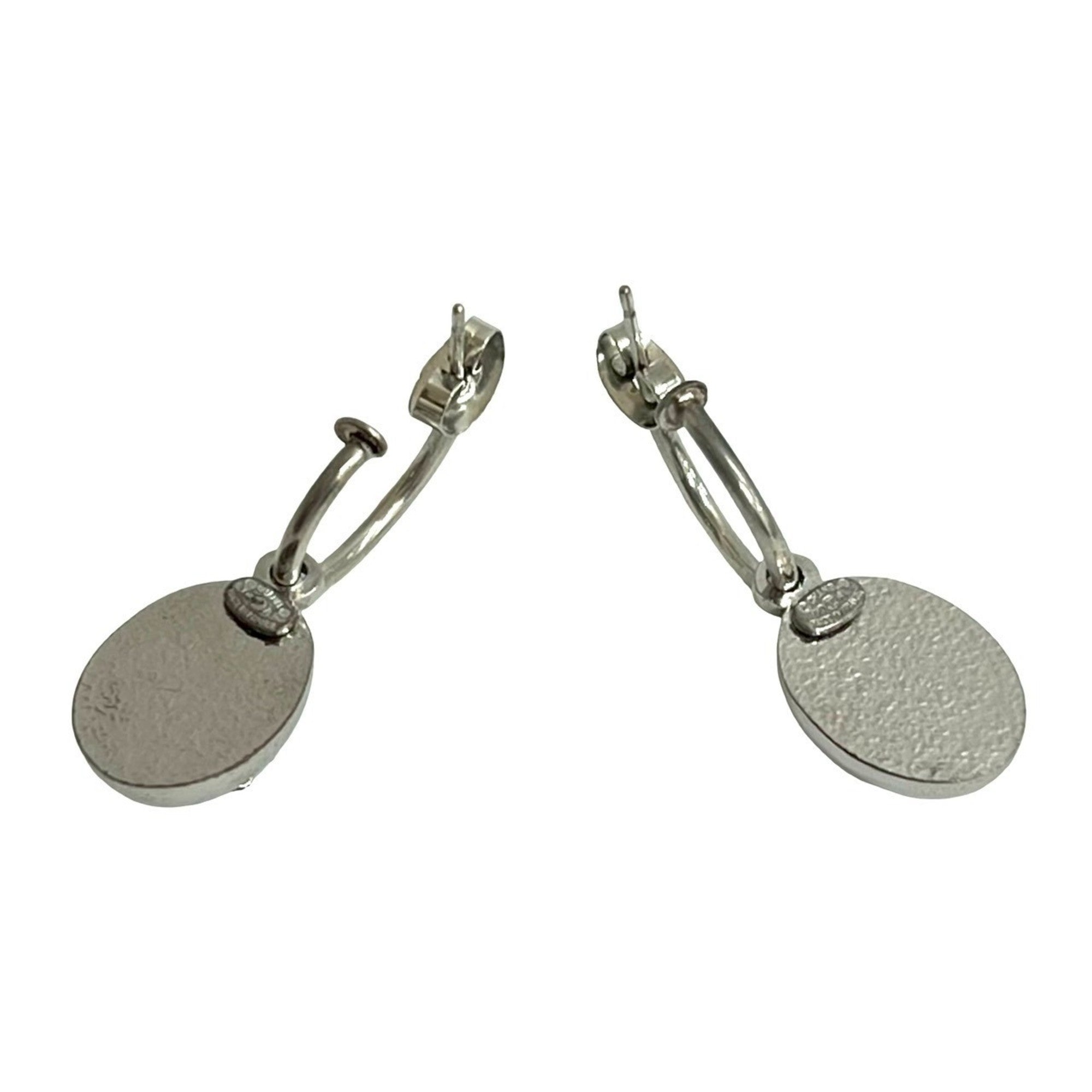 CC Logo Earrings Sterling Silver Gold-Tone Metal