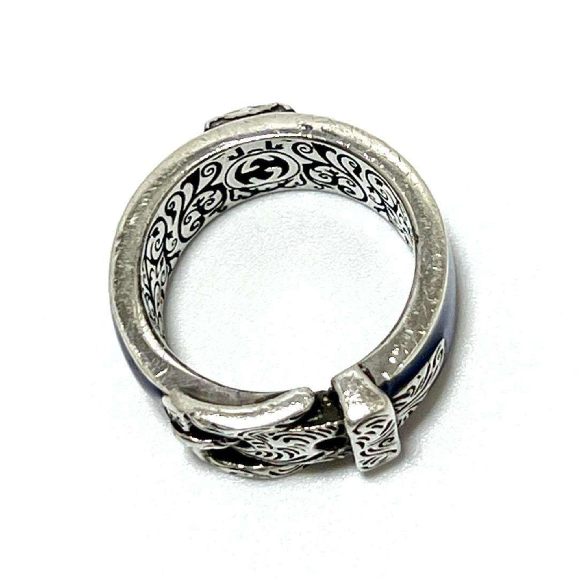 Tiger Head Garden Ring Enamel and Sterling Silver