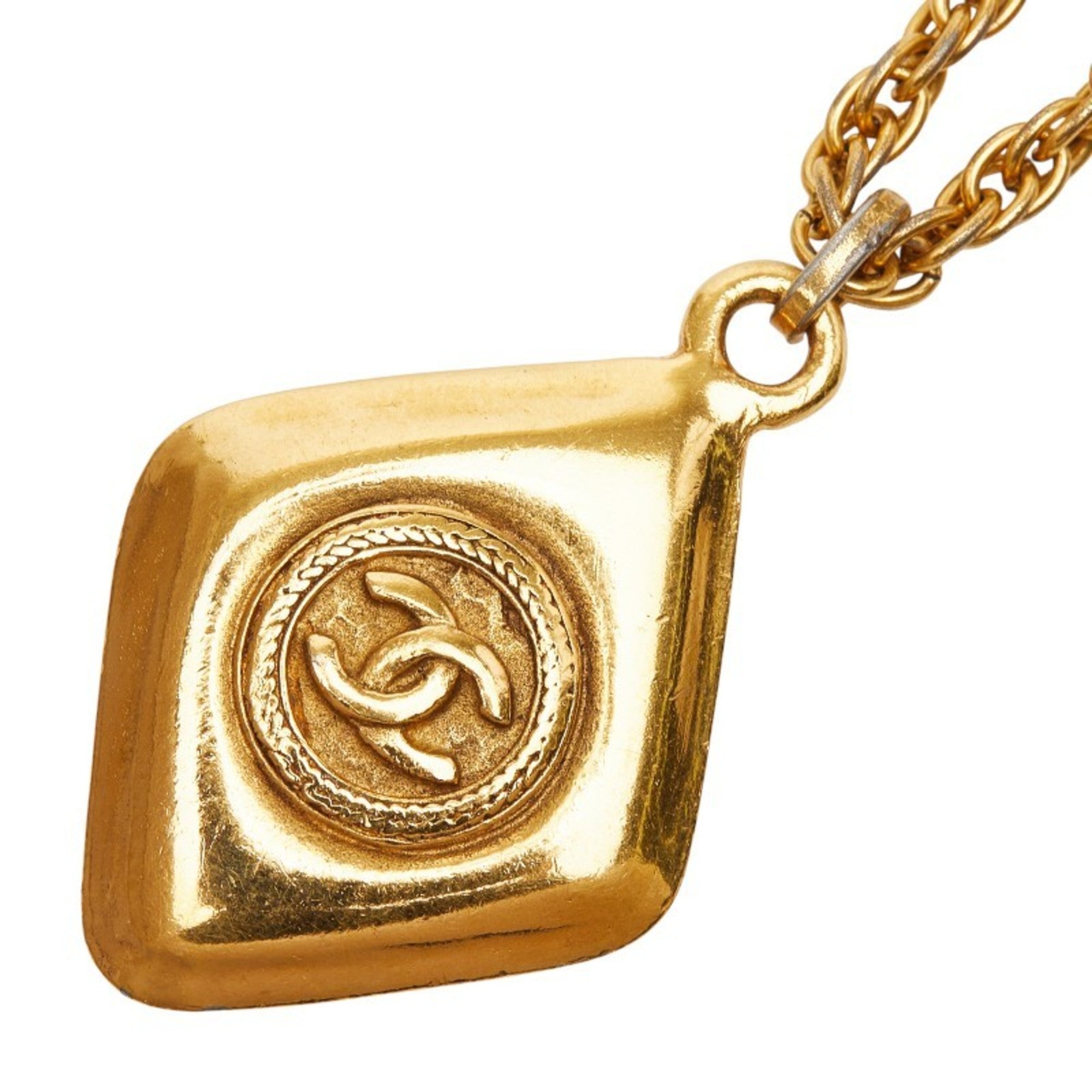 CC Logo Pendant Necklace Metal