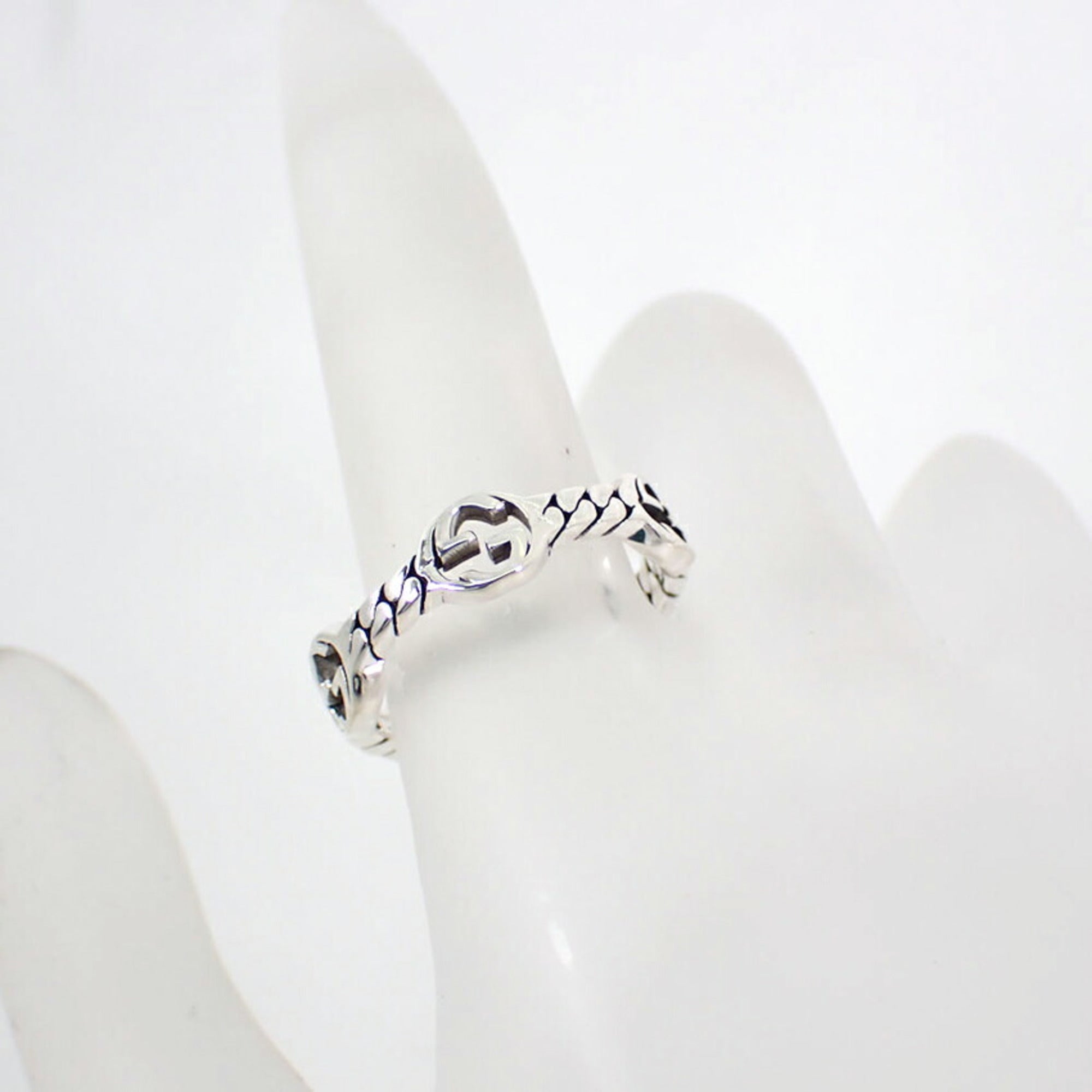 Interlocking G Ring Sterling Silver