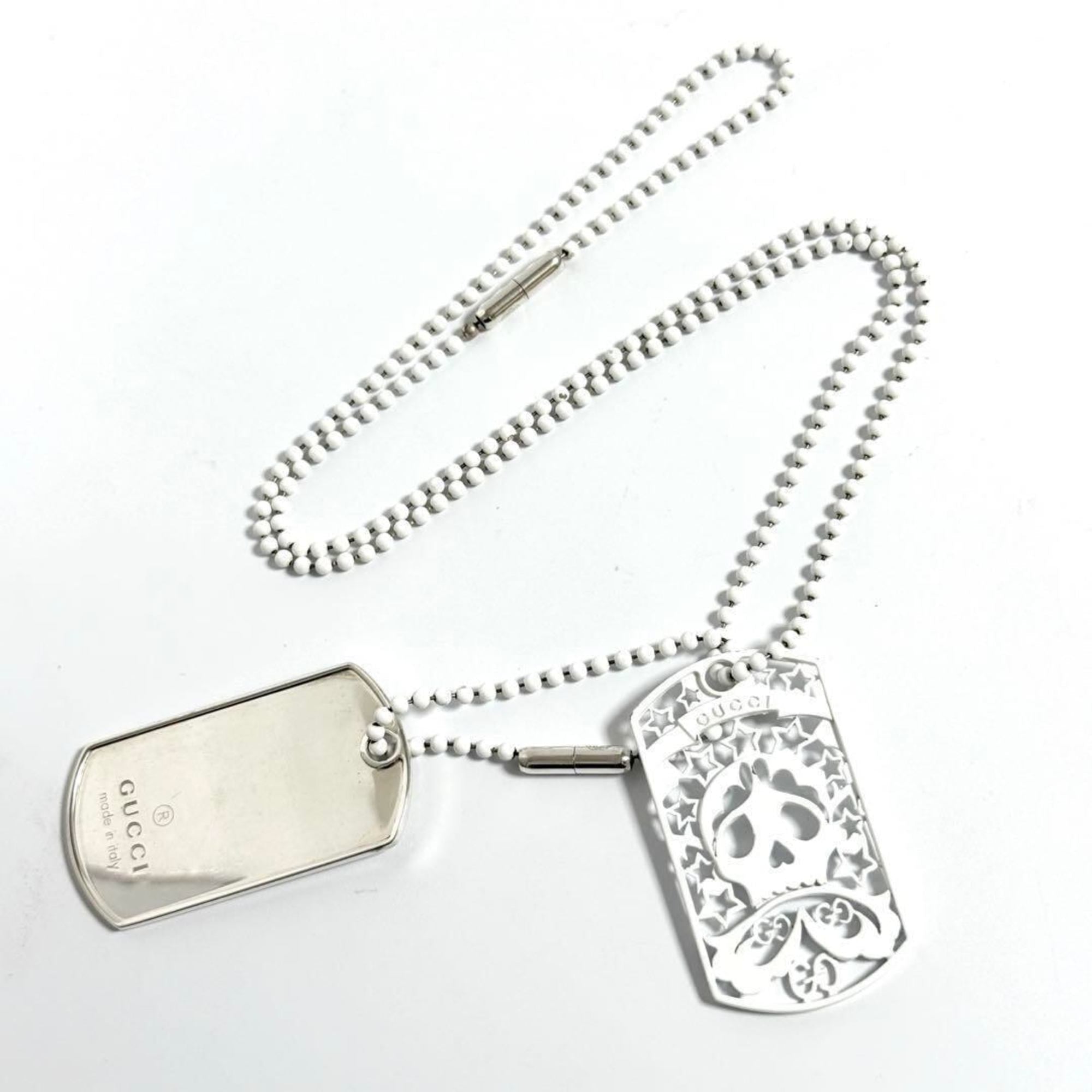 Dog Tag Pendant Necklace Sterling Silver