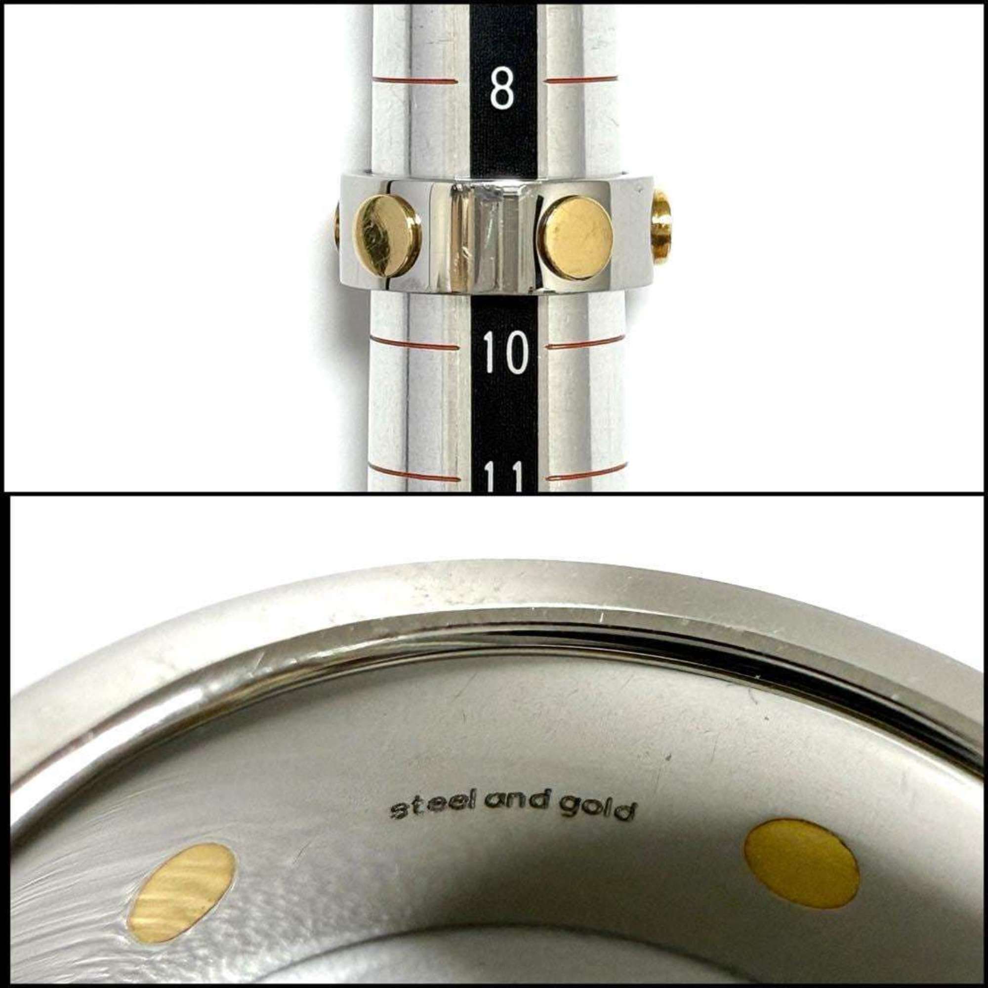 Ring Stainless Steel and Yellow Gold