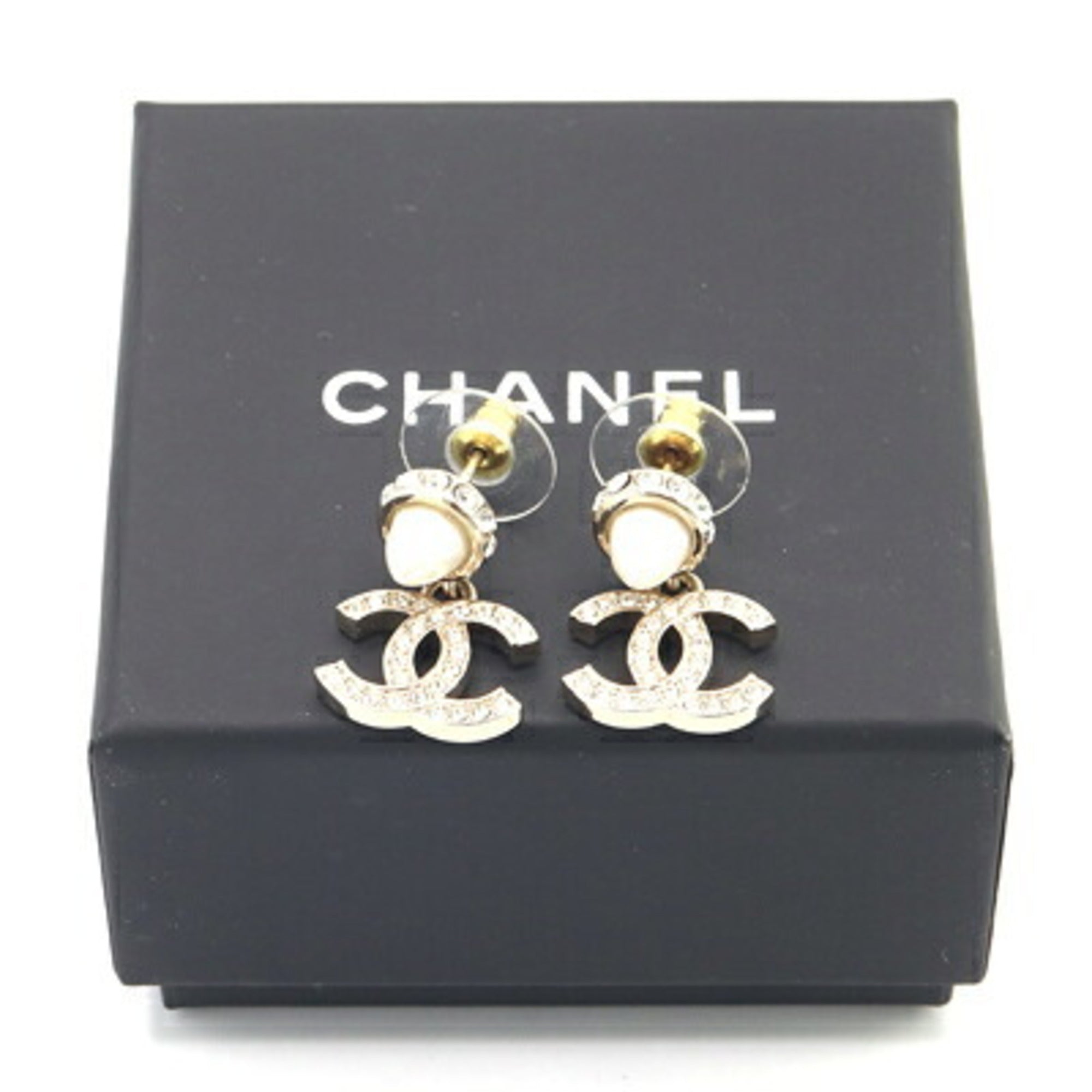CC Logo Earrings Gold-Tone Metal