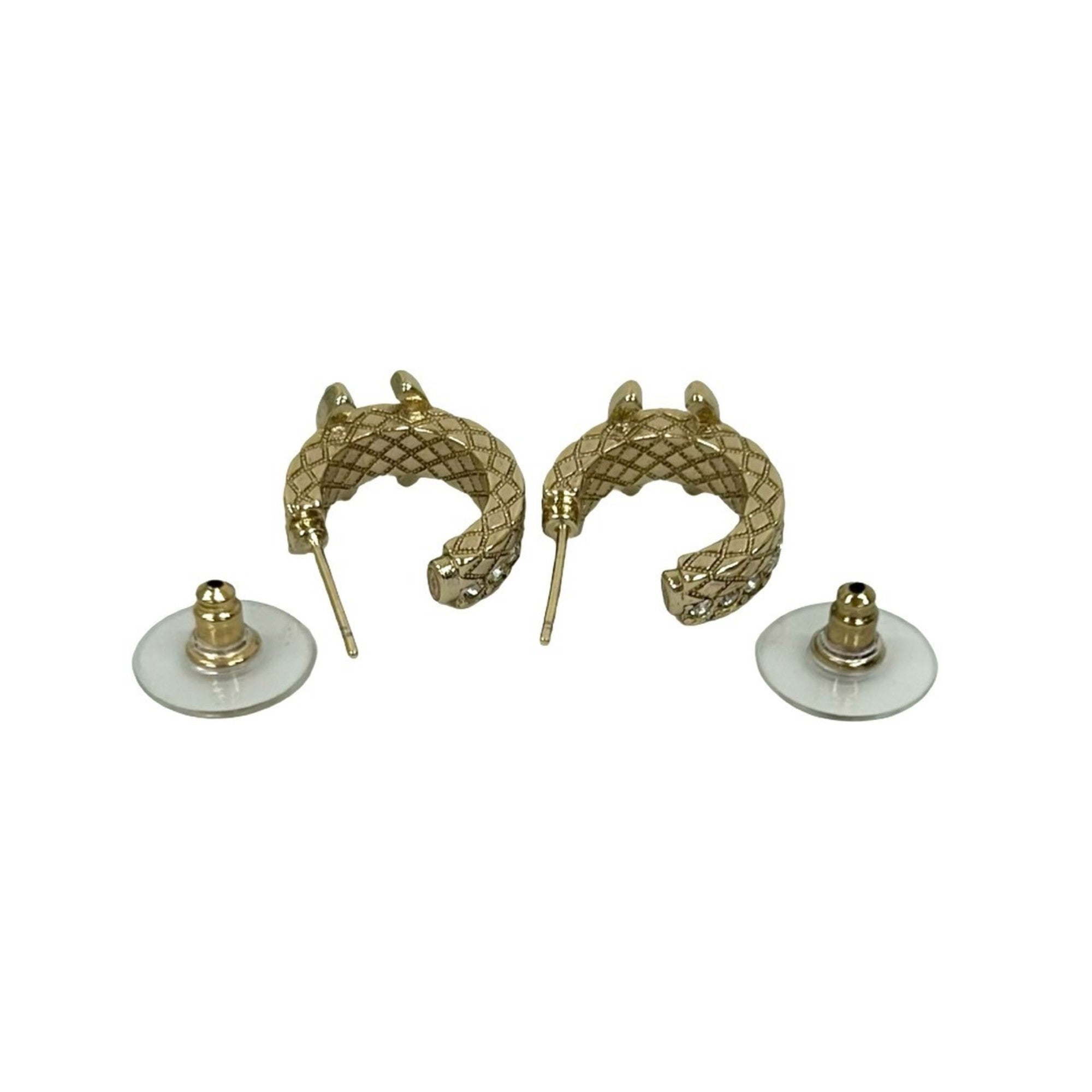 CC Logo Earrings Metal Gold-Tone Metal