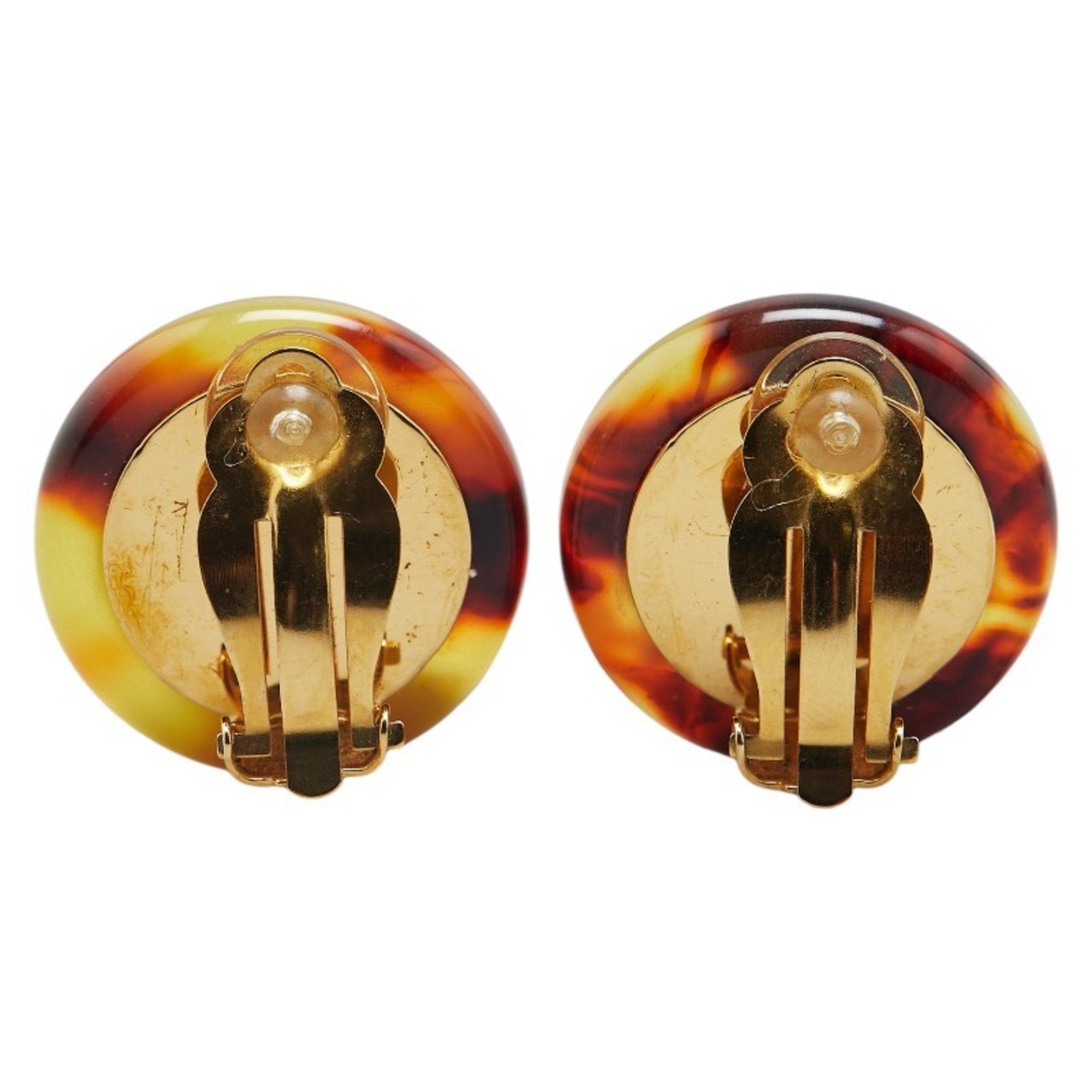 Vintage Clip-On Earrings Clip-On Gold-Tone Metal