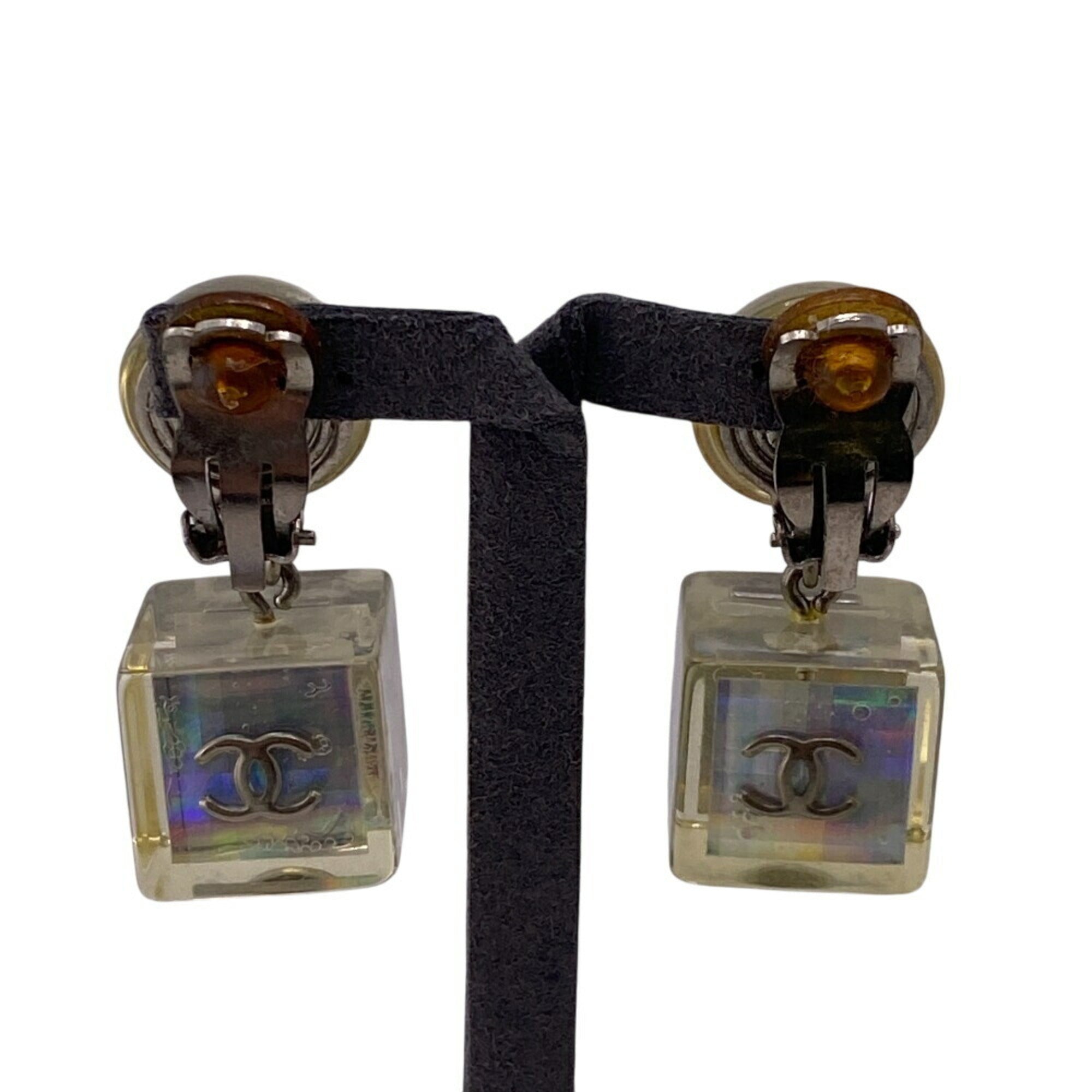 CC Logo Clip-On Earrings Sterling Silver