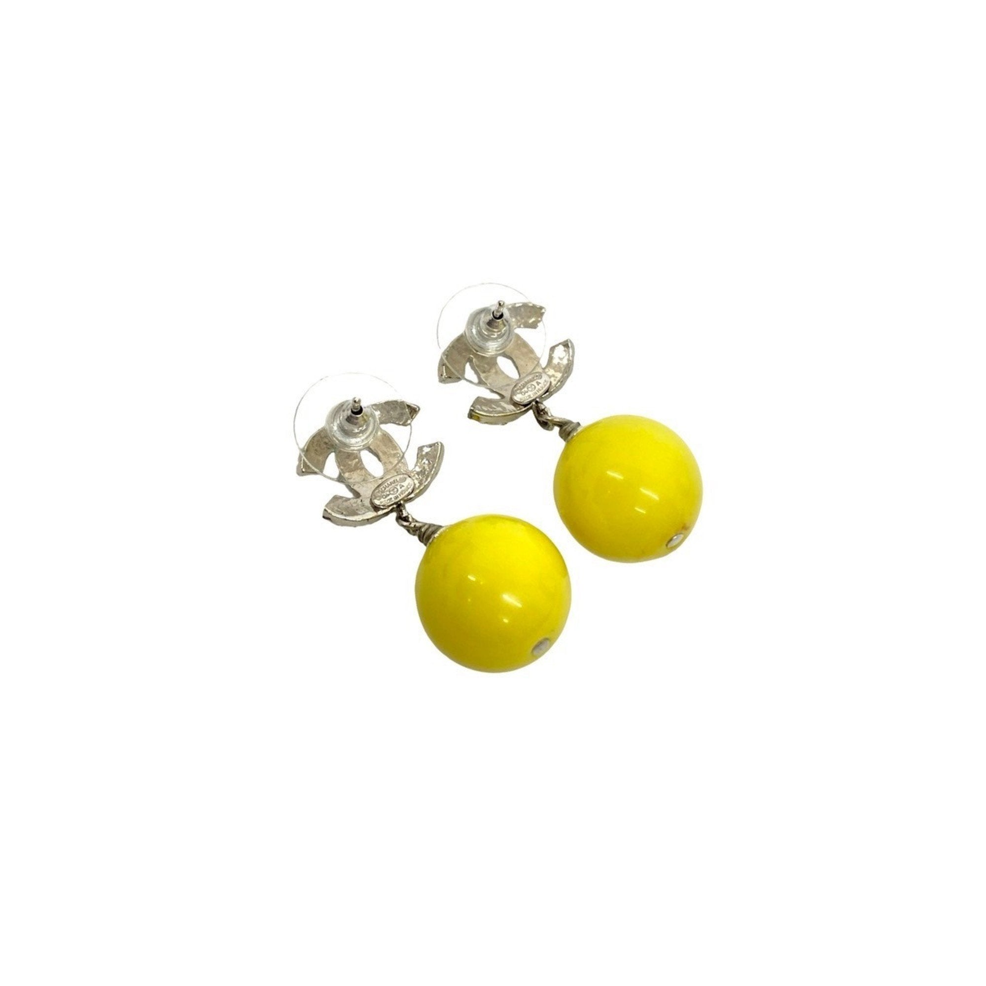 CC Logo Earrings Silver-Tone Metal Silver-Tone Metal