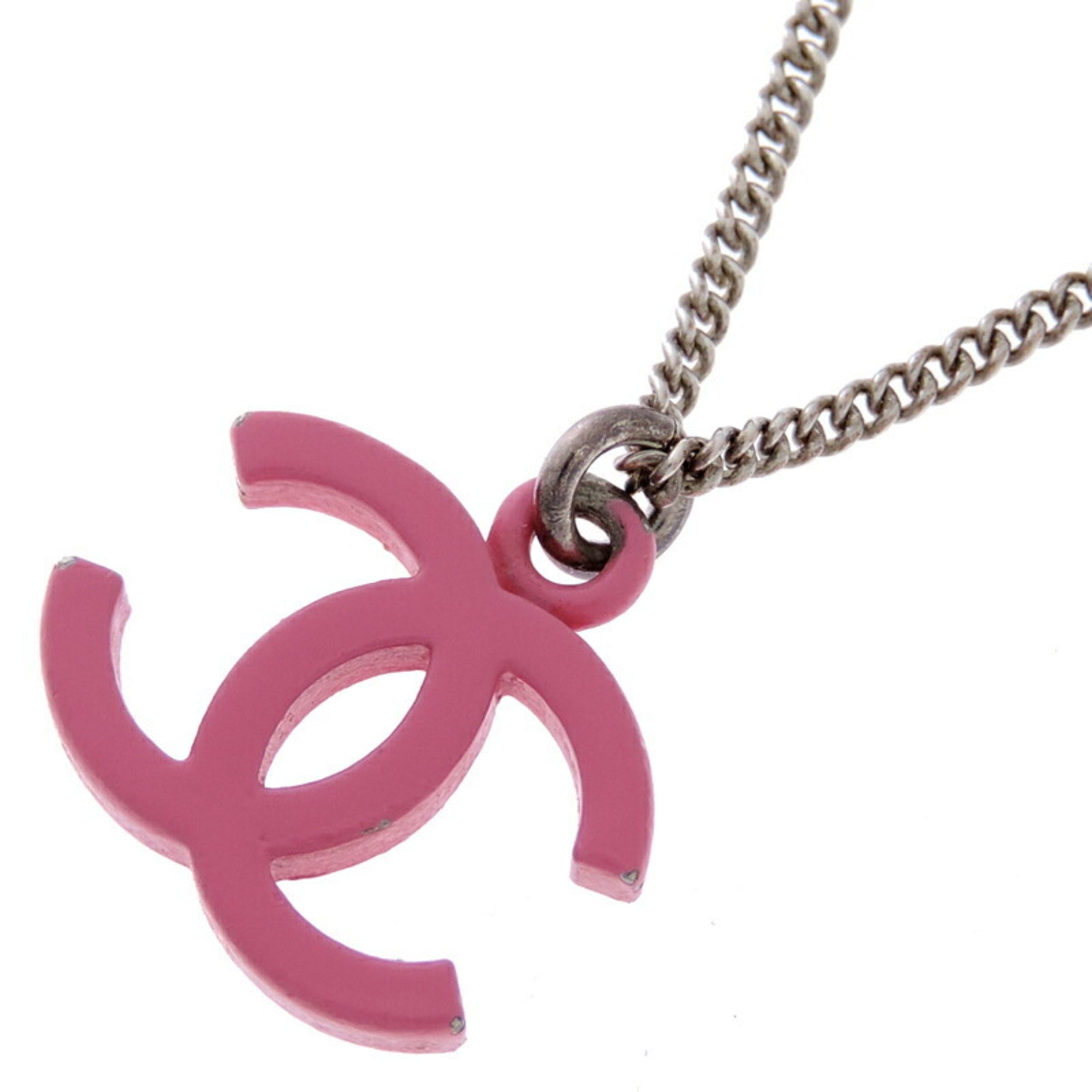 CC Logo Pendant Necklace Metal