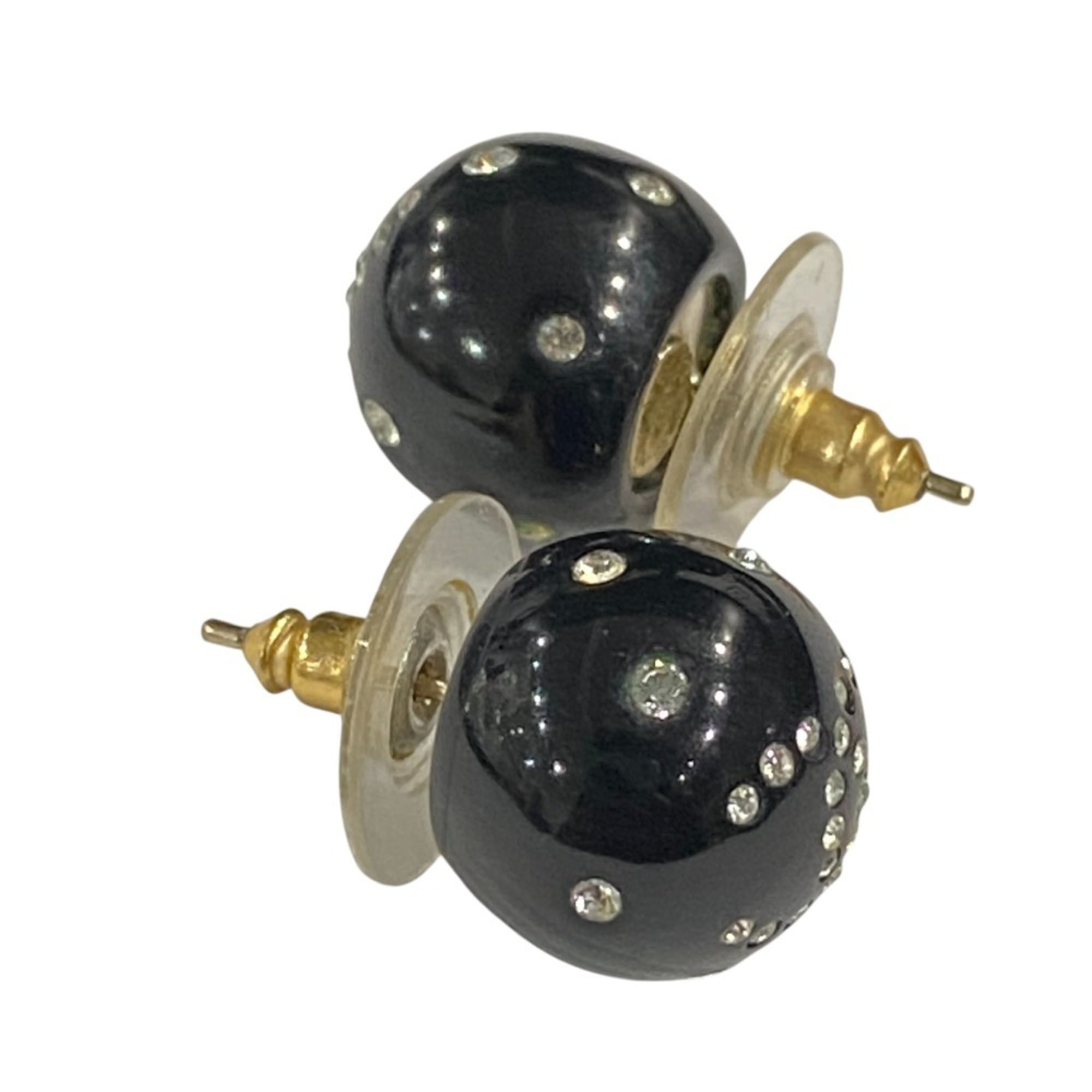 CC Logo Stud Ball Earrings Metal